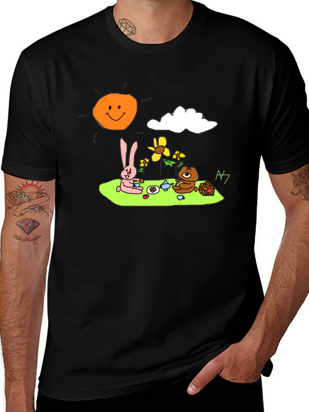 Cartoon Picnic T-Shirt