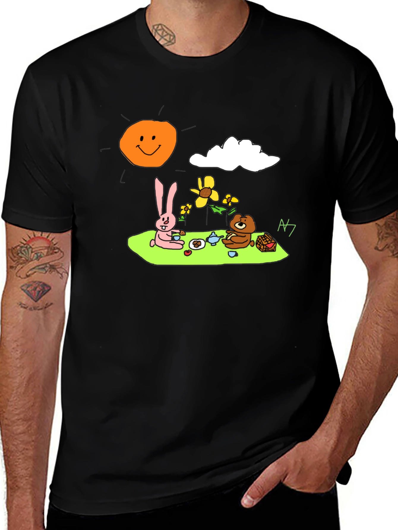 Cartoon Picnic T-Shirt