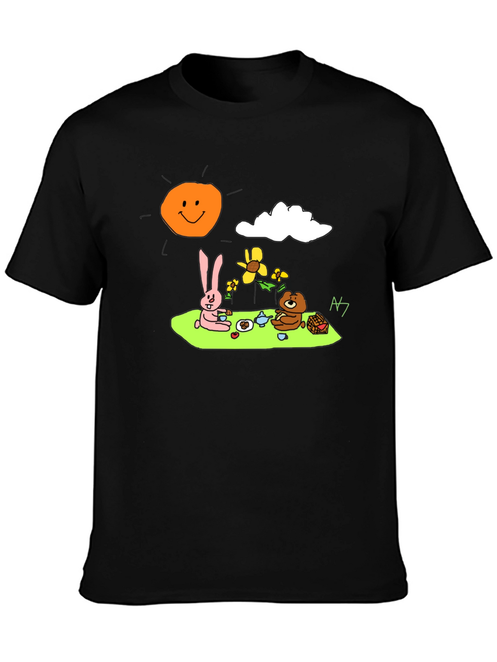 Cartoon Picnic T-Shirt