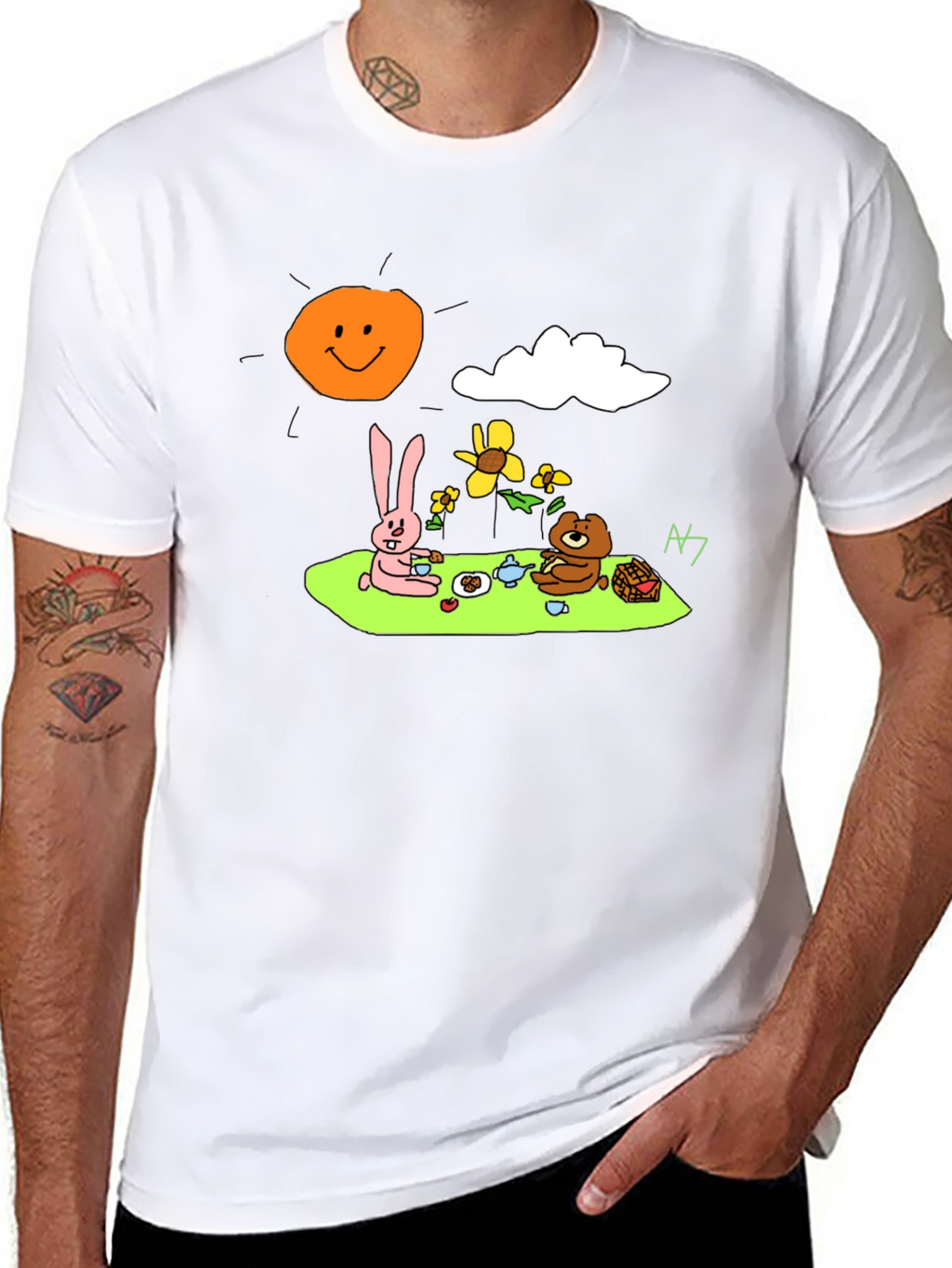 Cartoon Picnic T-Shirt