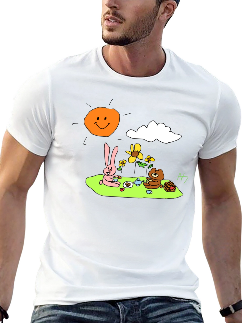 Cartoon Picnic T-Shirt
