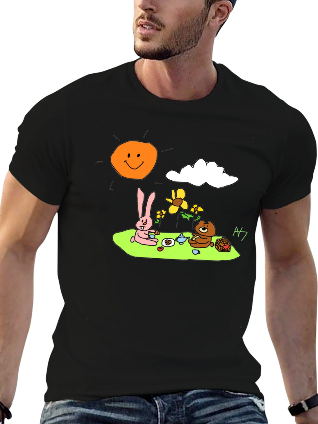 Cartoon Picnic T-Shirt