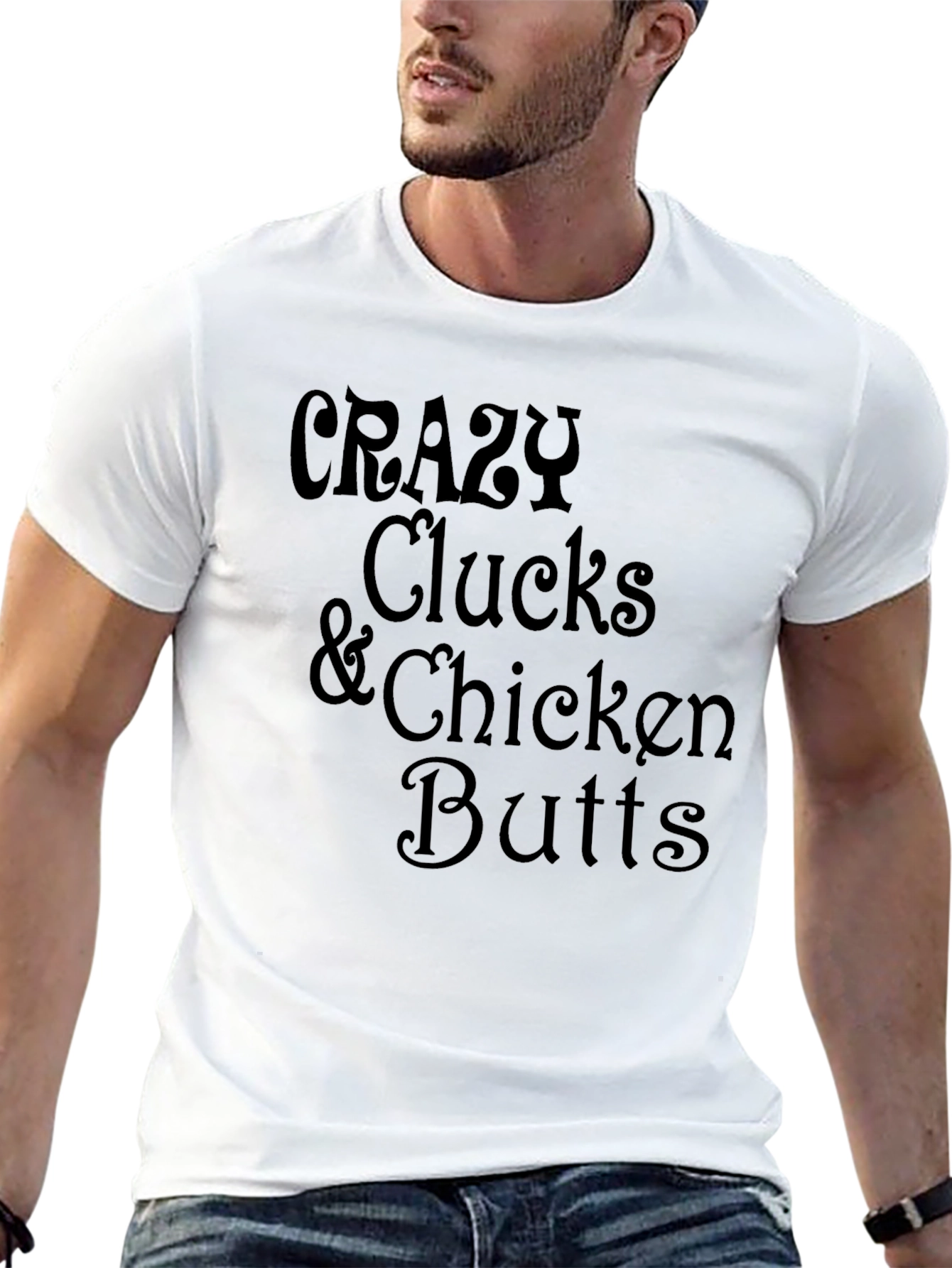 Crazy Clucks & Chicken Butts Black Graphic Tee