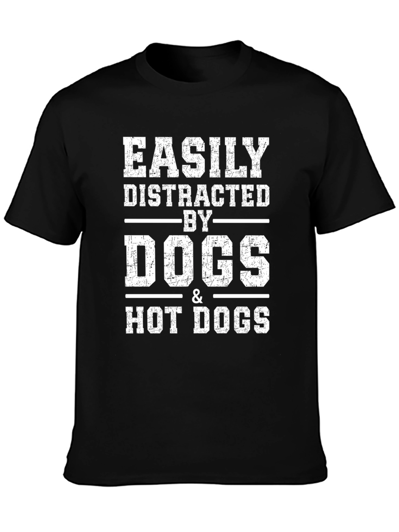 Easily Distracted By Dogs & Hot Dogs T-Shirt