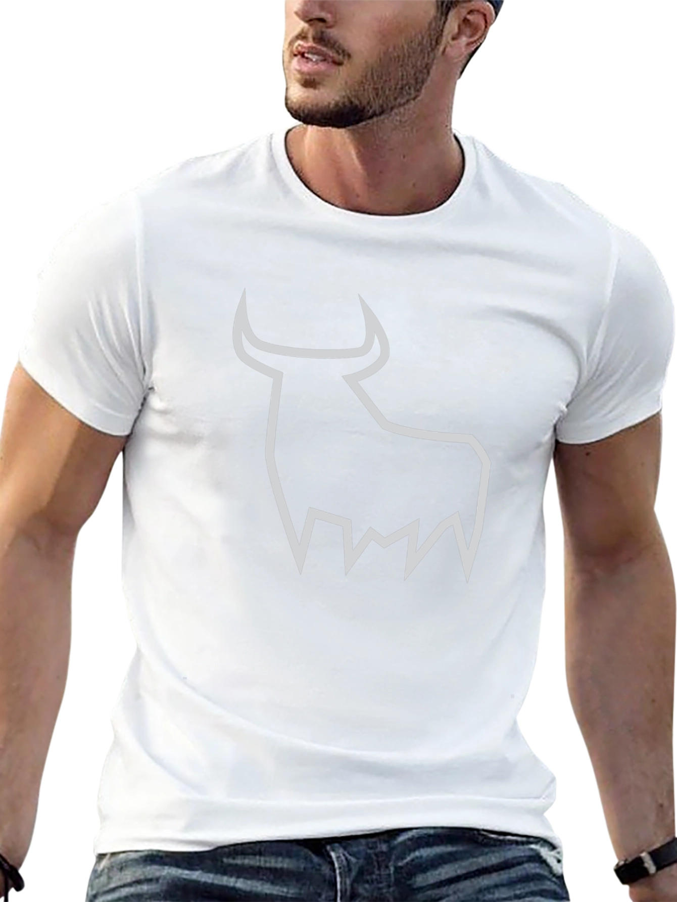 Black Bull Graphic Tee - Modern Minimalist Design
