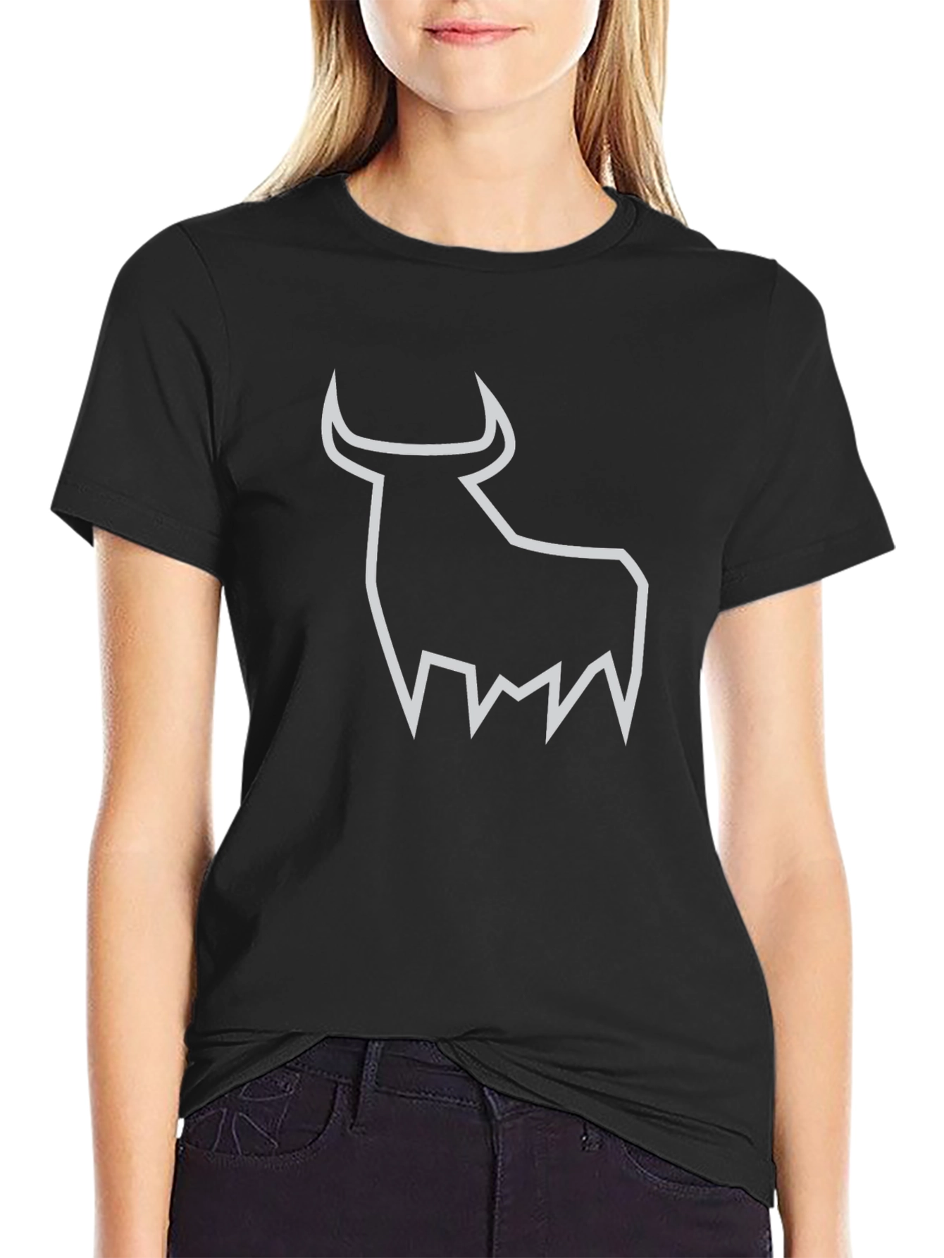 Black Bull Graphic Tee - Modern Minimalist Design