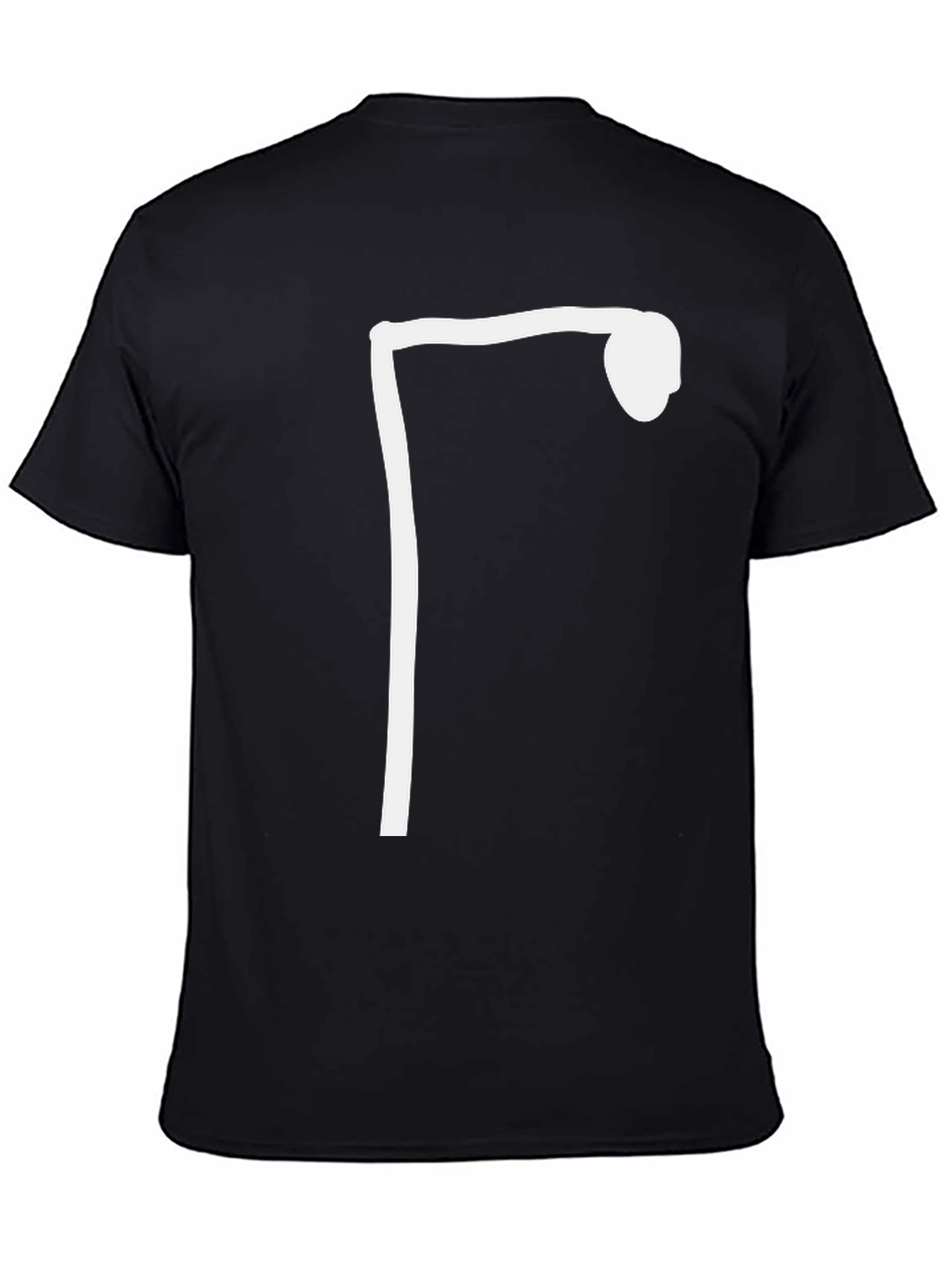 Minimalist Streetlight Graphic Tee - Black Cotton