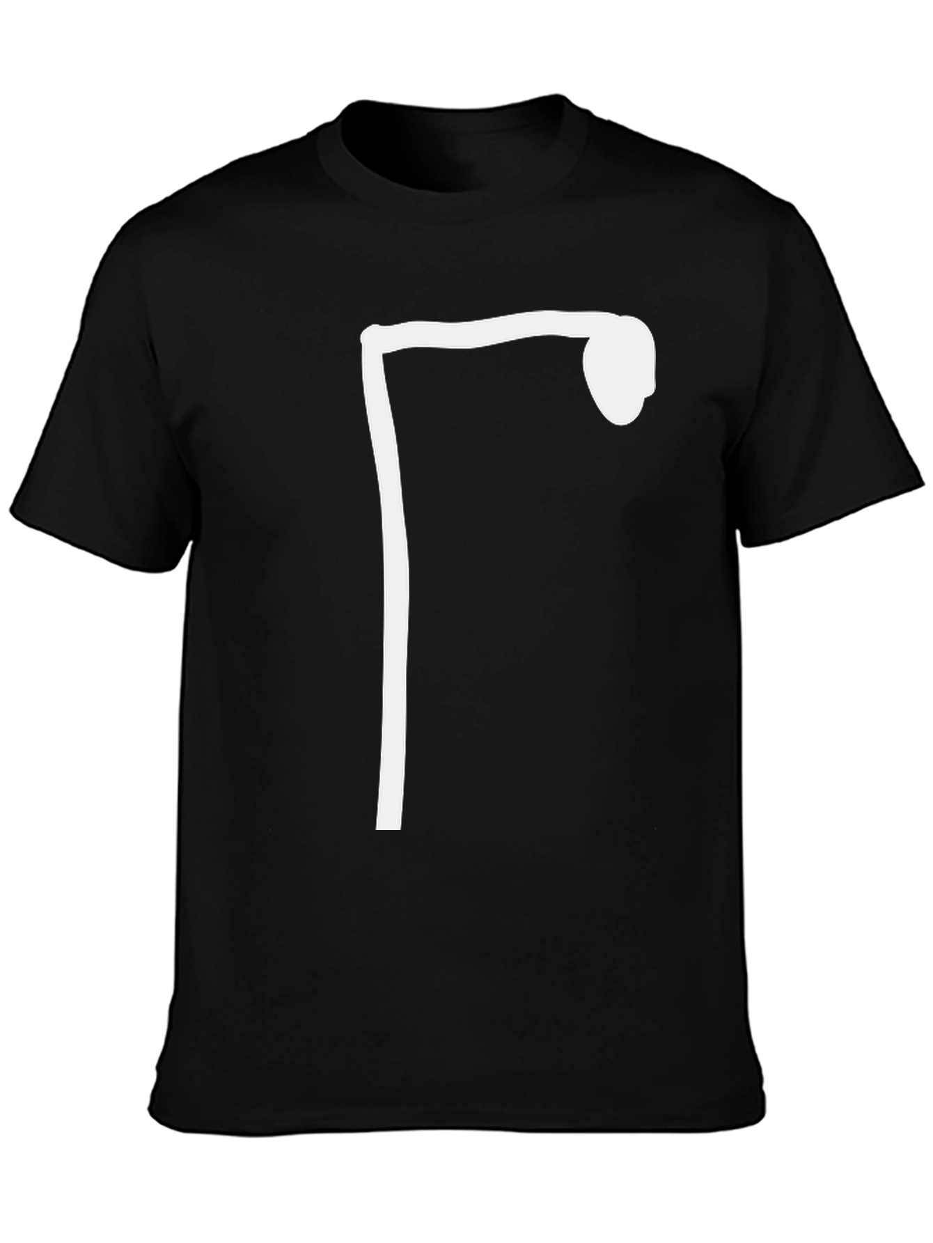 Minimalist Streetlight Graphic Tee - Black Cotton