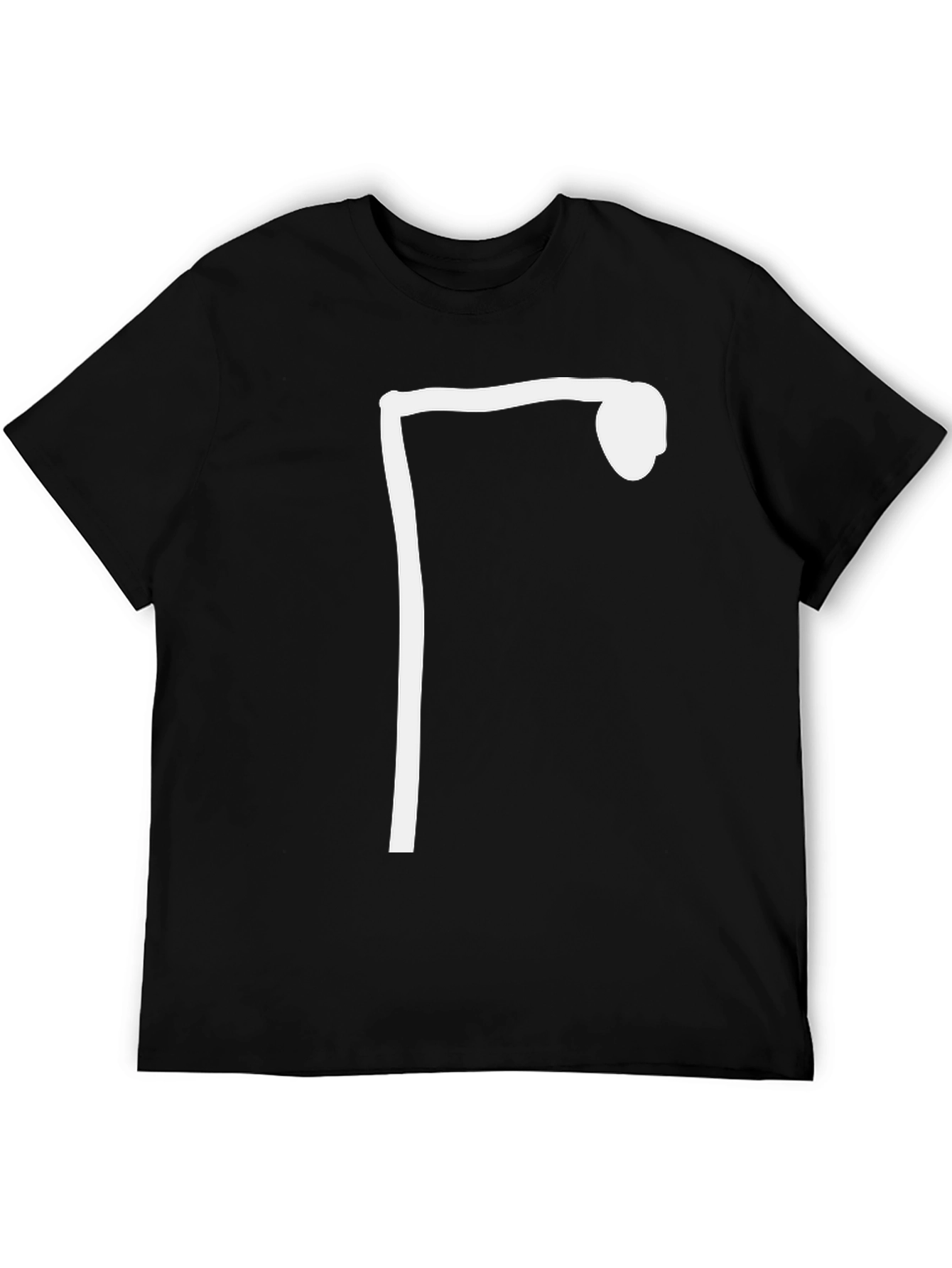 Minimalist Streetlight Graphic Tee - Black Cotton