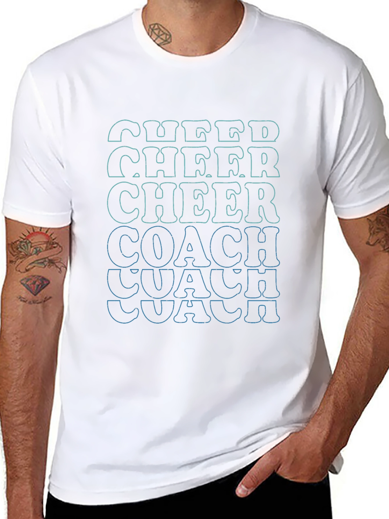 Cheer Coach Graphic Tee - Black