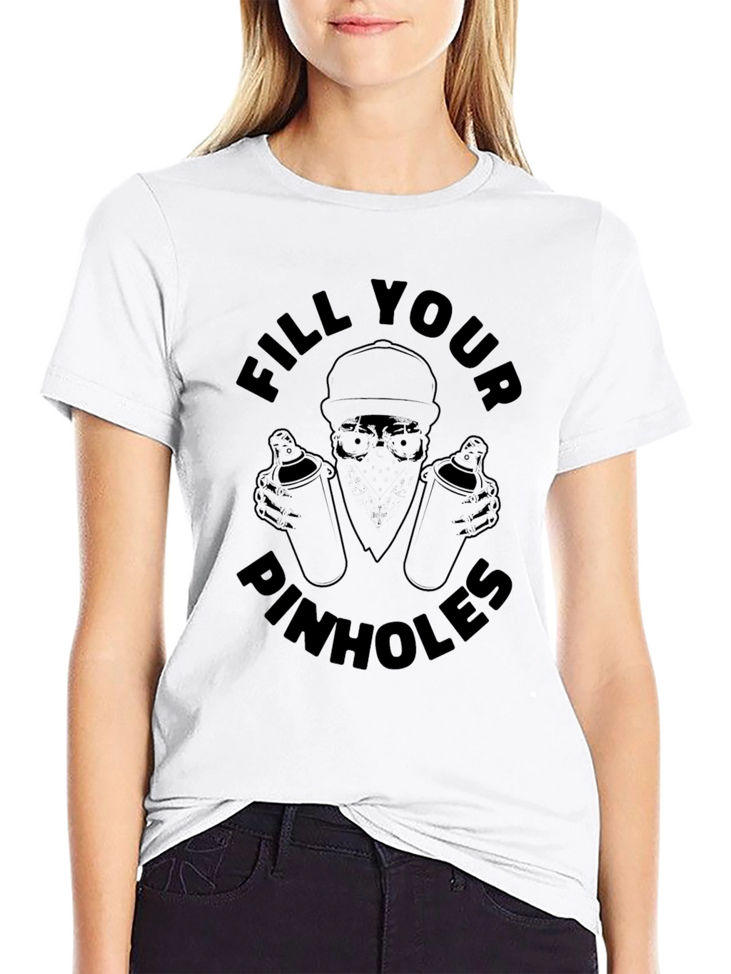 Fill Your Pinhole Graphic Tee - Black