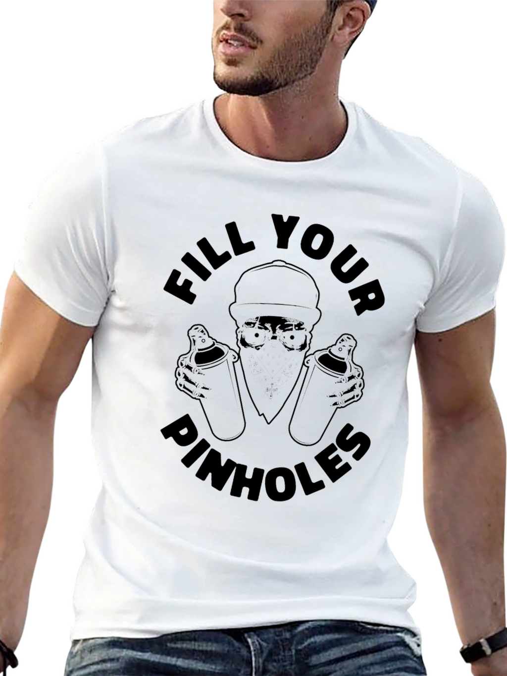 Fill Your Pinhole Graphic Tee - Black