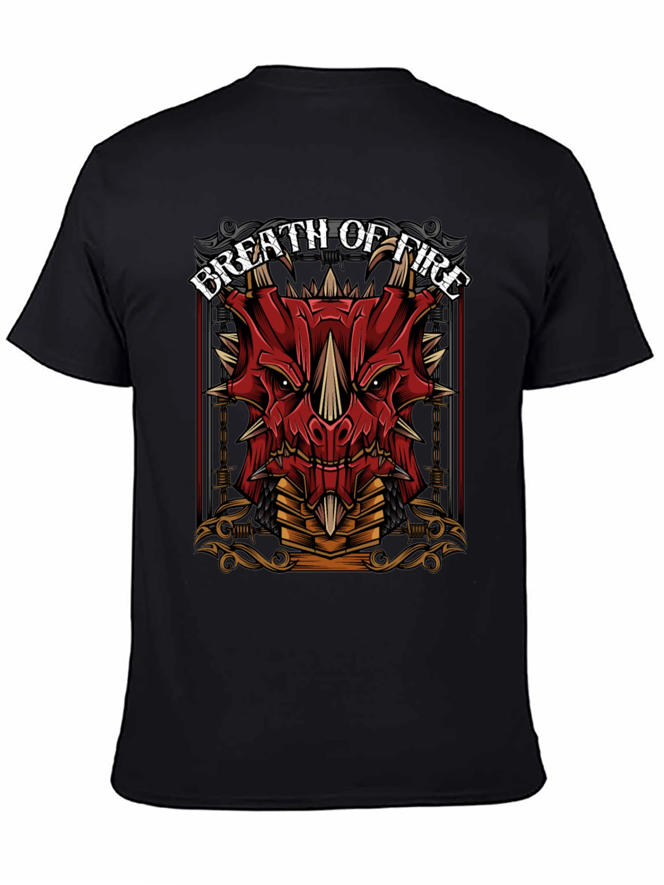 Breath of Fire Dragon Graphic Tee - Black