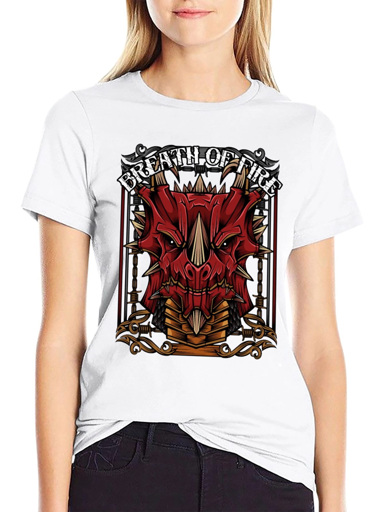 Breath of Fire Dragon Graphic Tee - Black