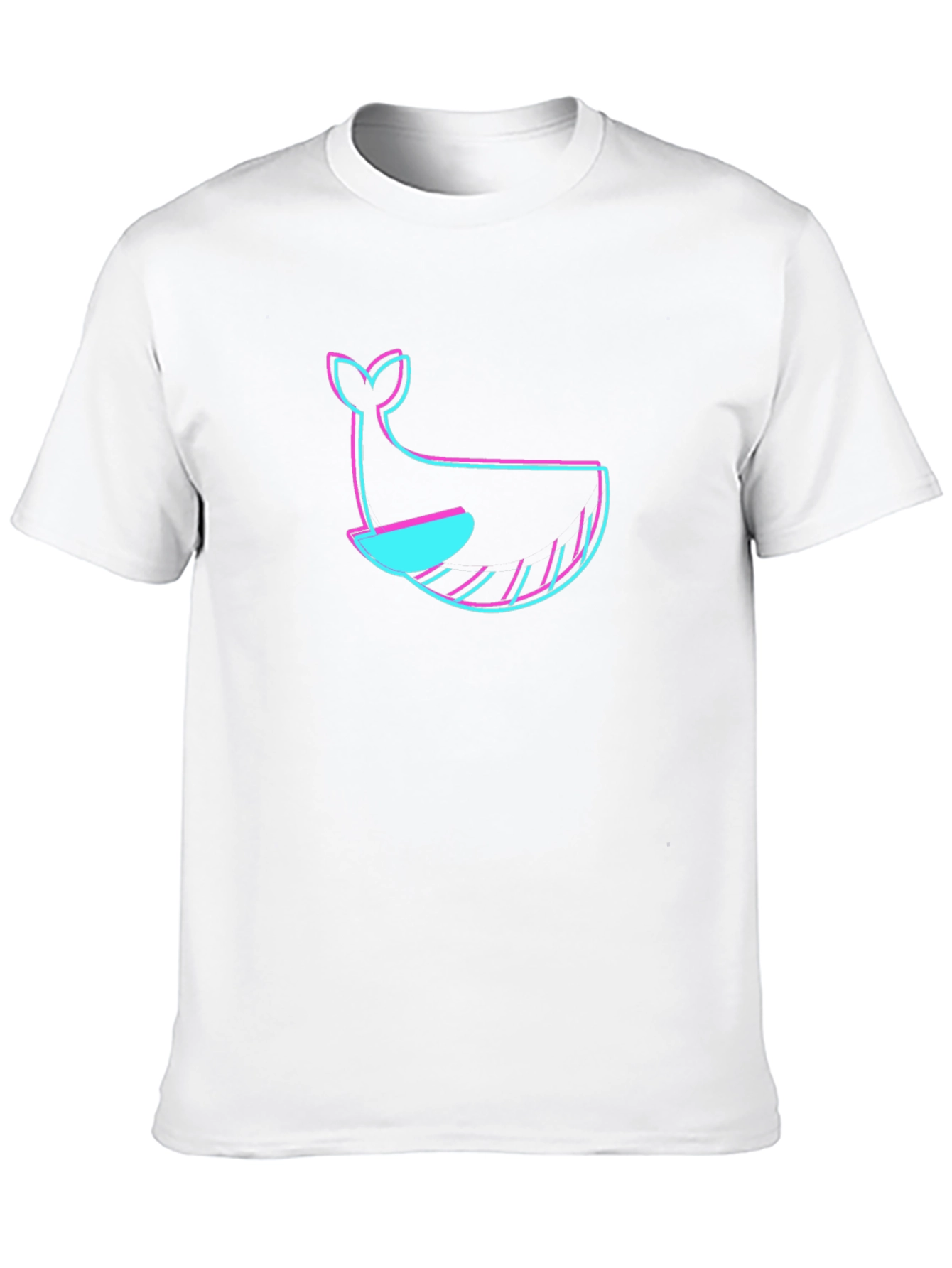 Black T-Shirt with Whale Graphic