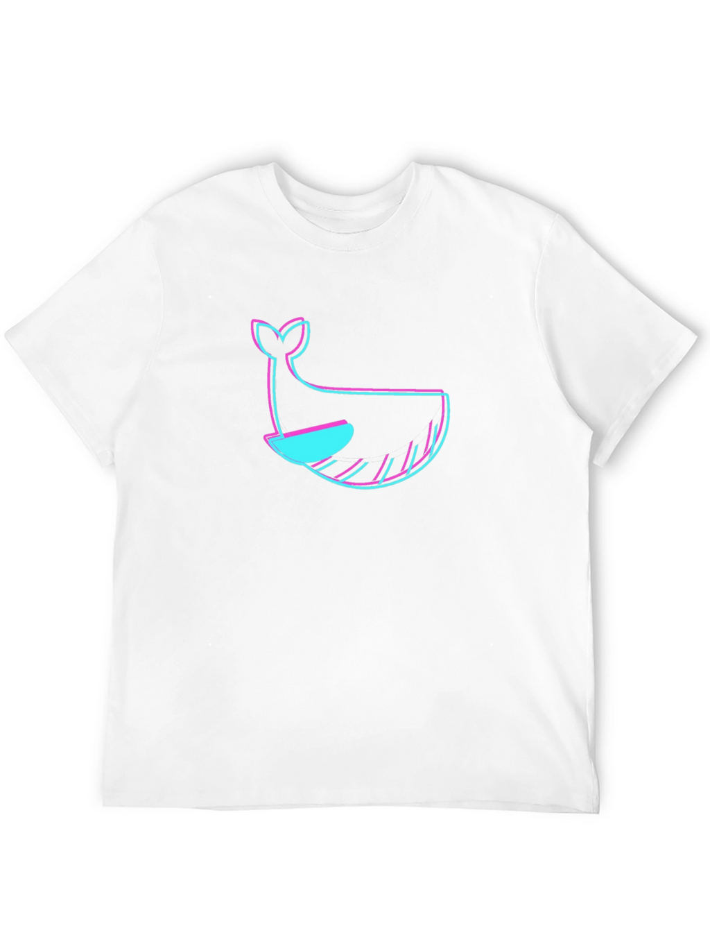 Black T-Shirt with Whale Graphic