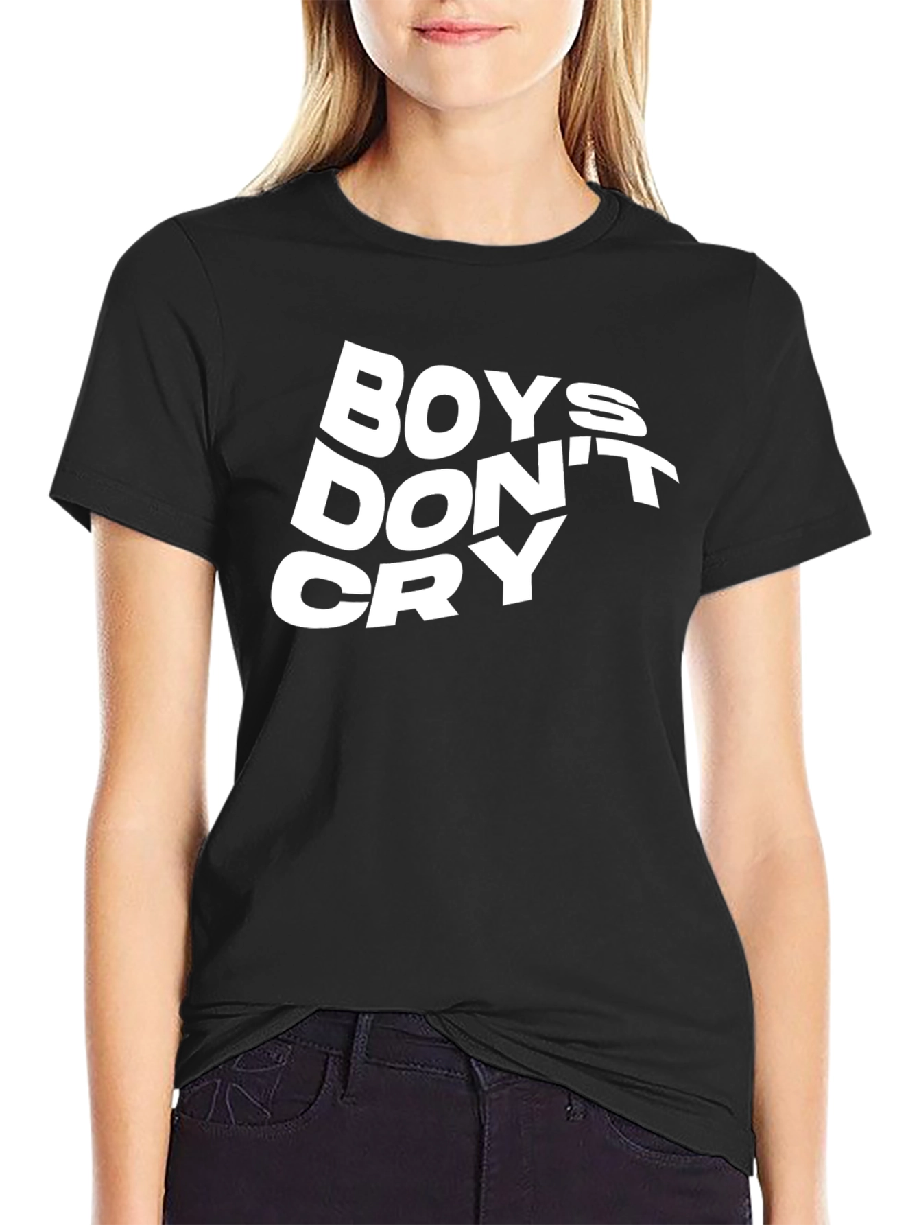 Boys Dont Cry Graphic Tee - Classic Black