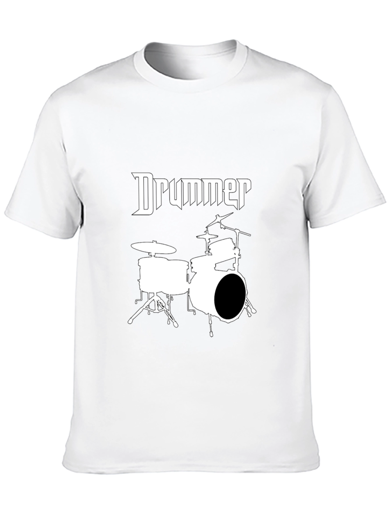 Drummer T-Shirt - Black Tee Music Band Print