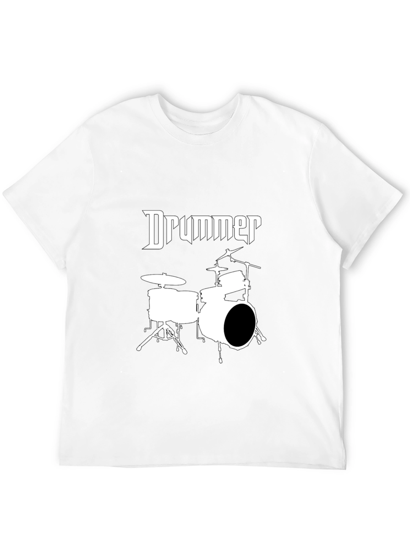 Drummer T-Shirt - Black Tee Music Band Print
