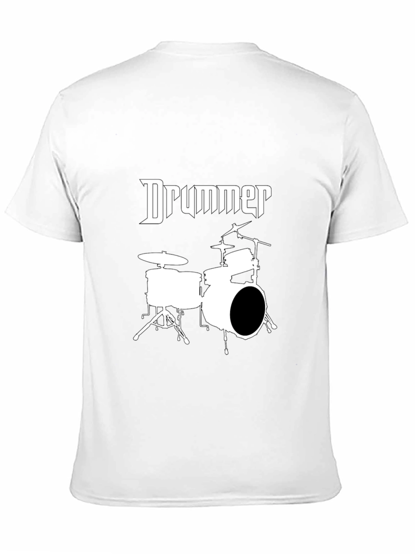 Drummer T-Shirt - Black Tee Music Band Print