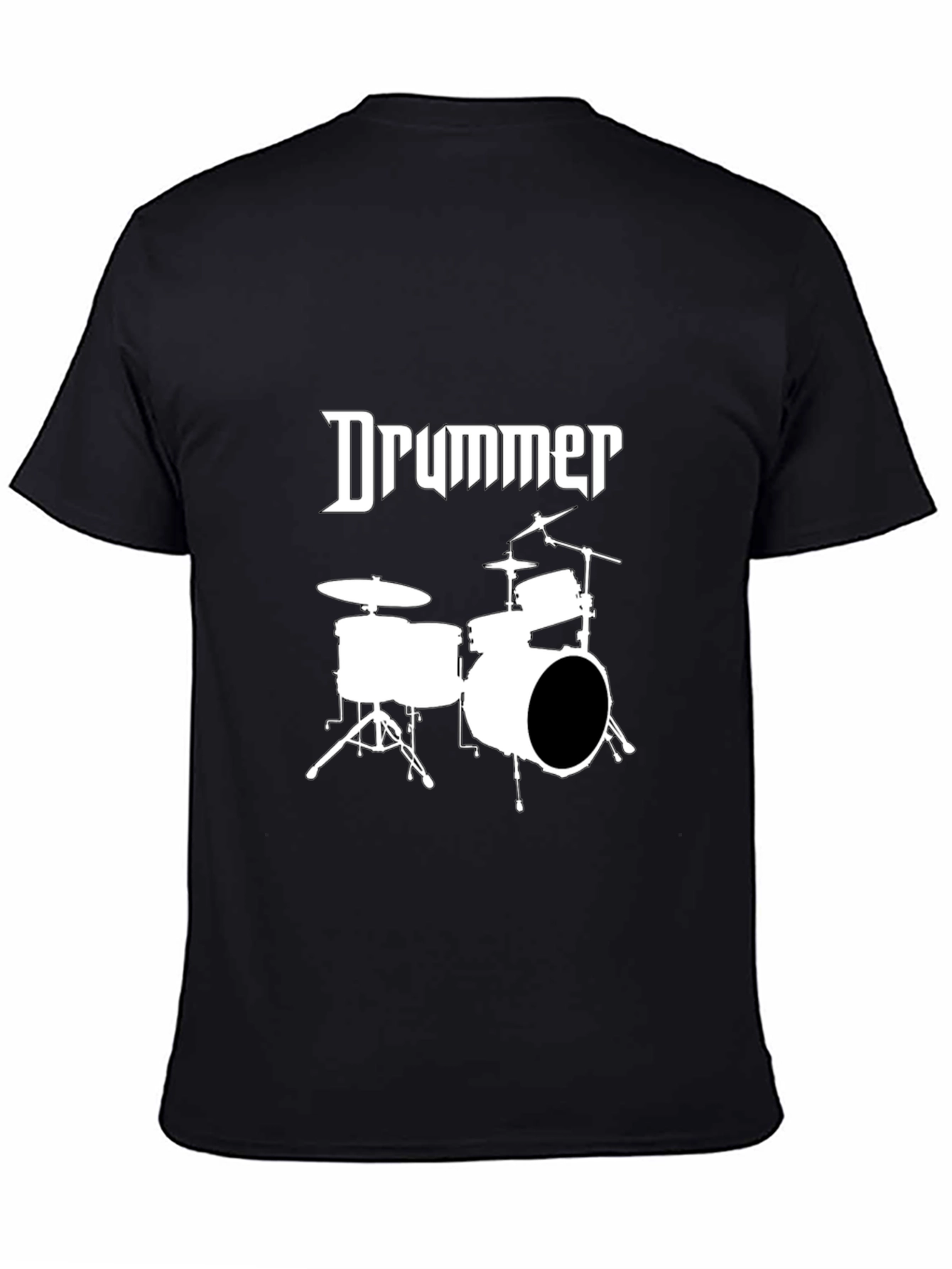 Drummer T-Shirt - Black Tee Music Band Print