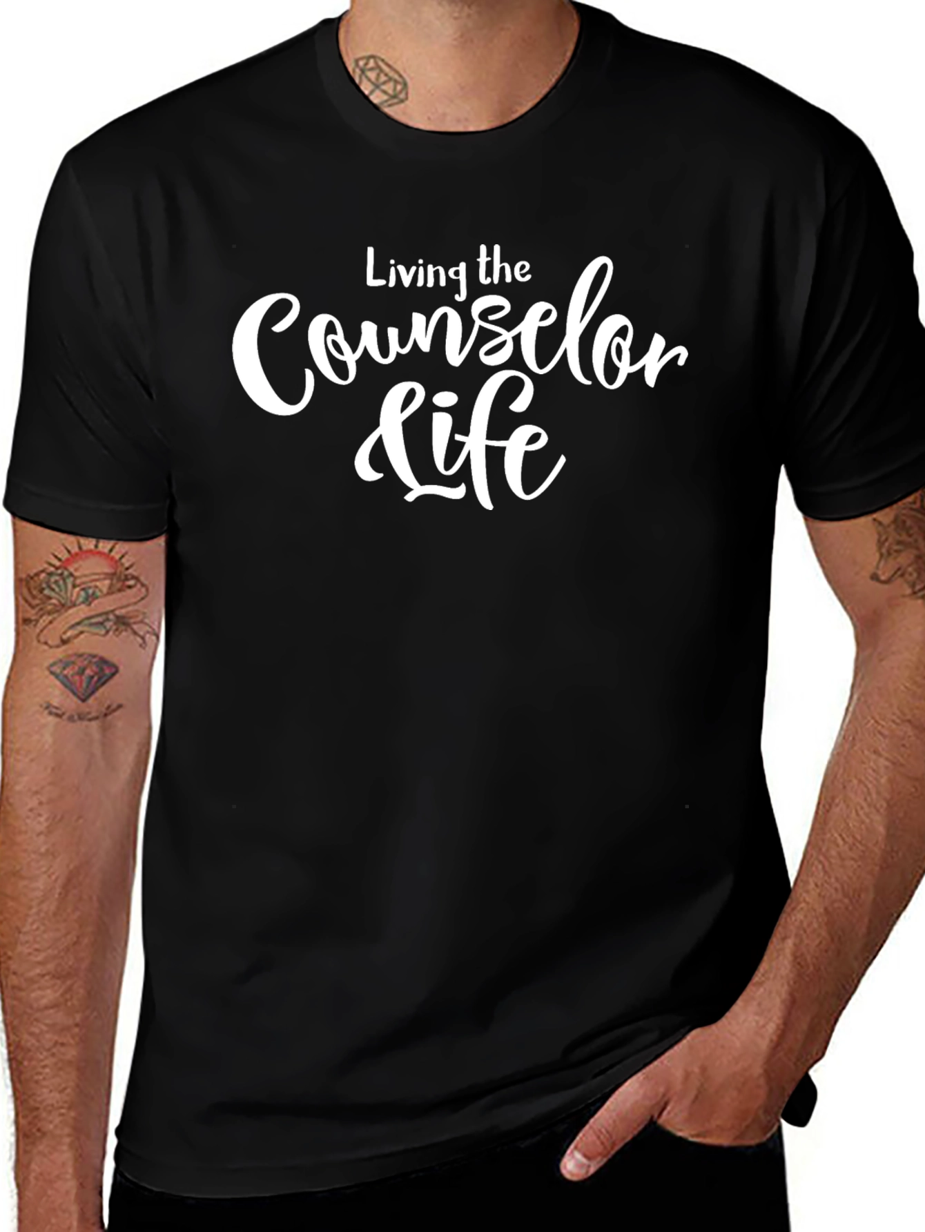 Counselor Life Tee - Black Casual T-Shirt