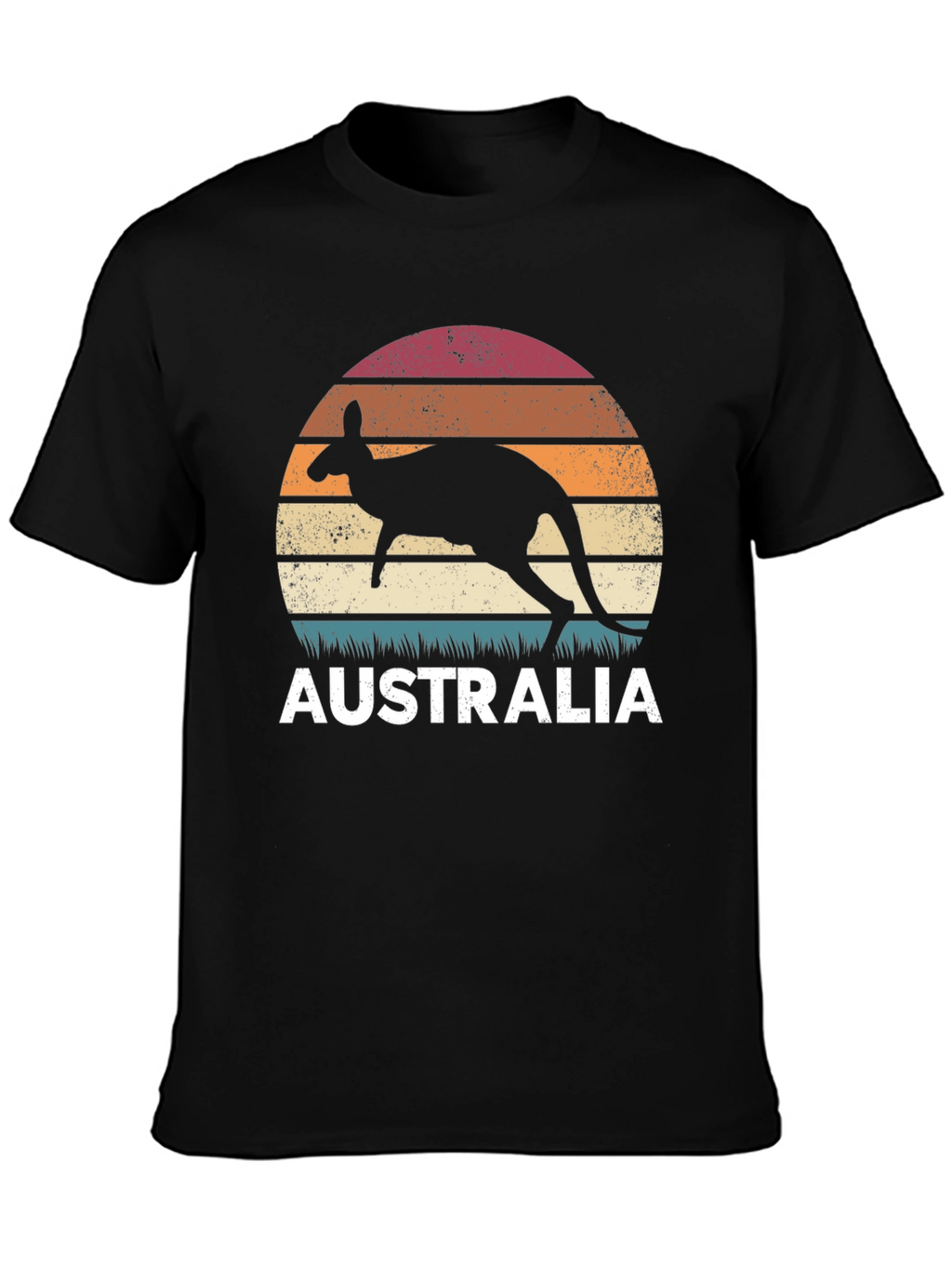 Australia Kangaroo Sunset Graphic T-Shirt