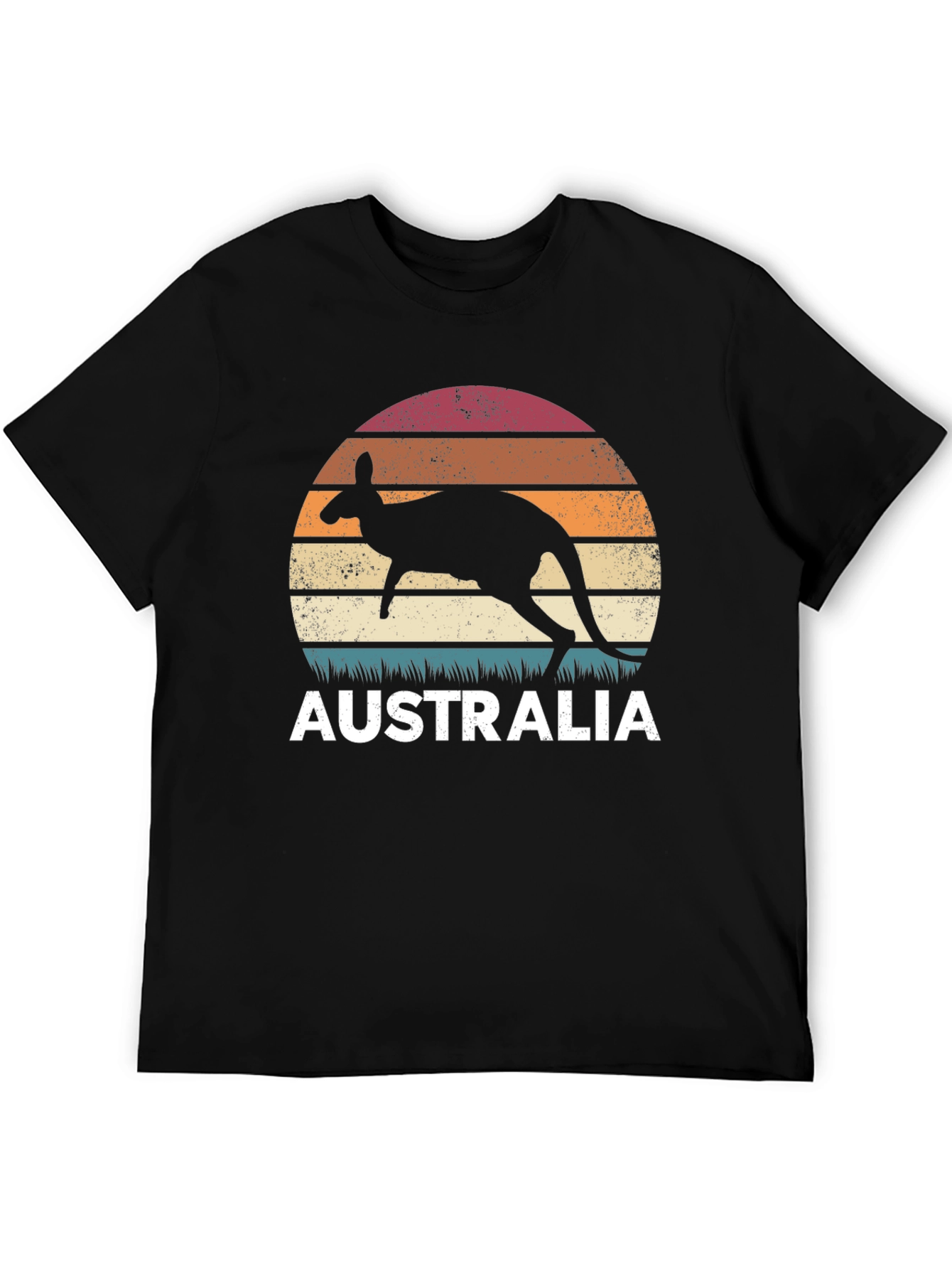 Australia Kangaroo Sunset Graphic T-Shirt