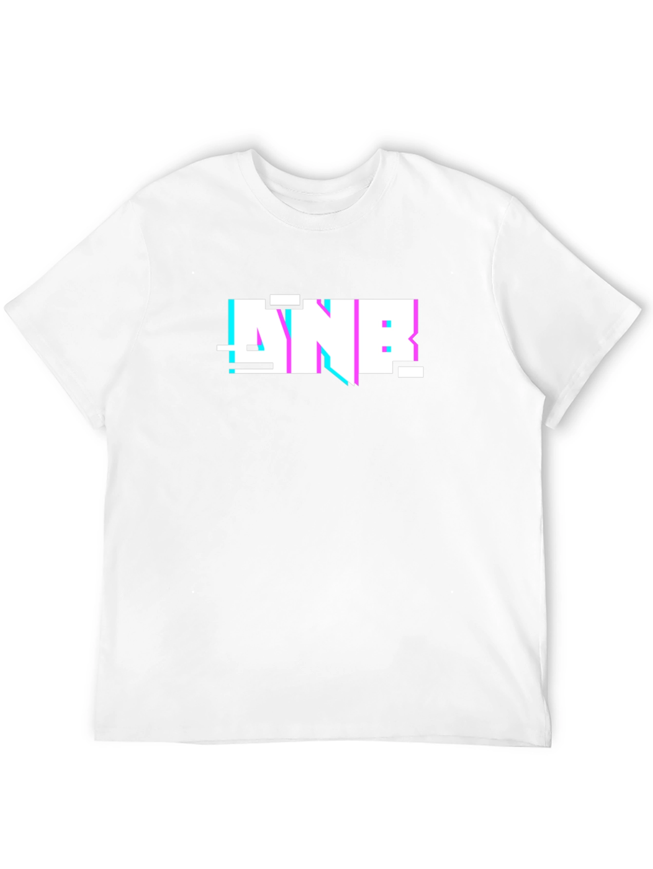 ANB Glitch Graphic Black Tee - Modern Casual Style