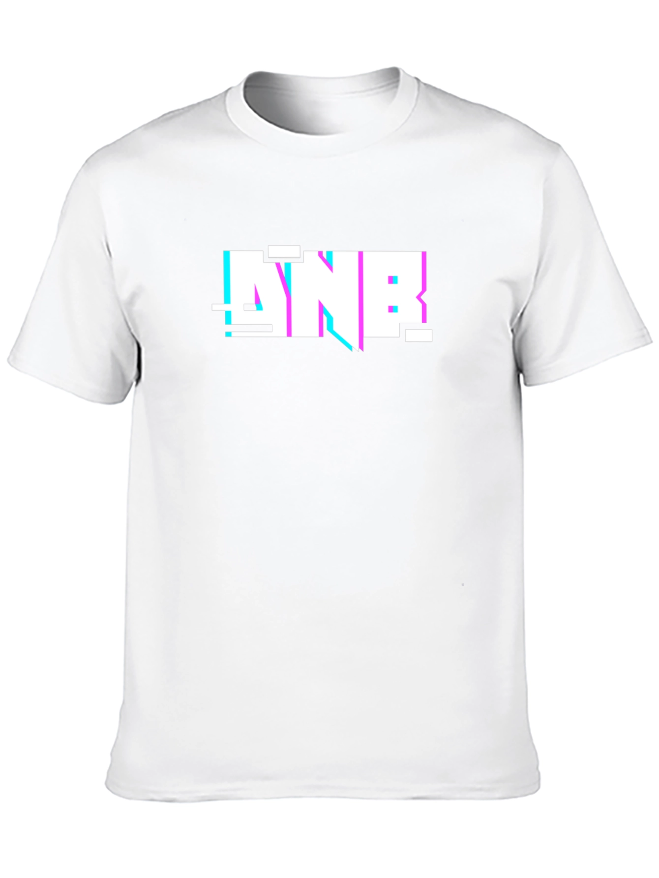 ANB Glitch Graphic Black Tee - Modern Casual Style