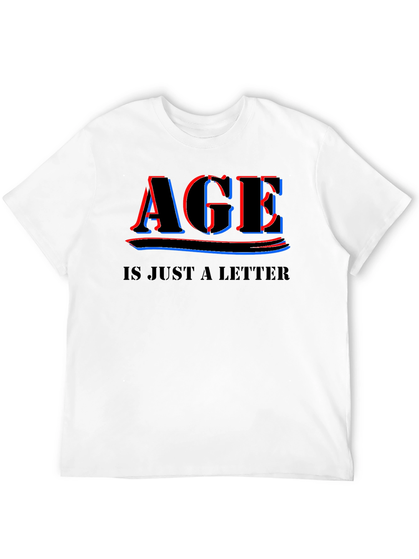 Age is Just a Letter T-Shirt - Black Crew Neck Tee