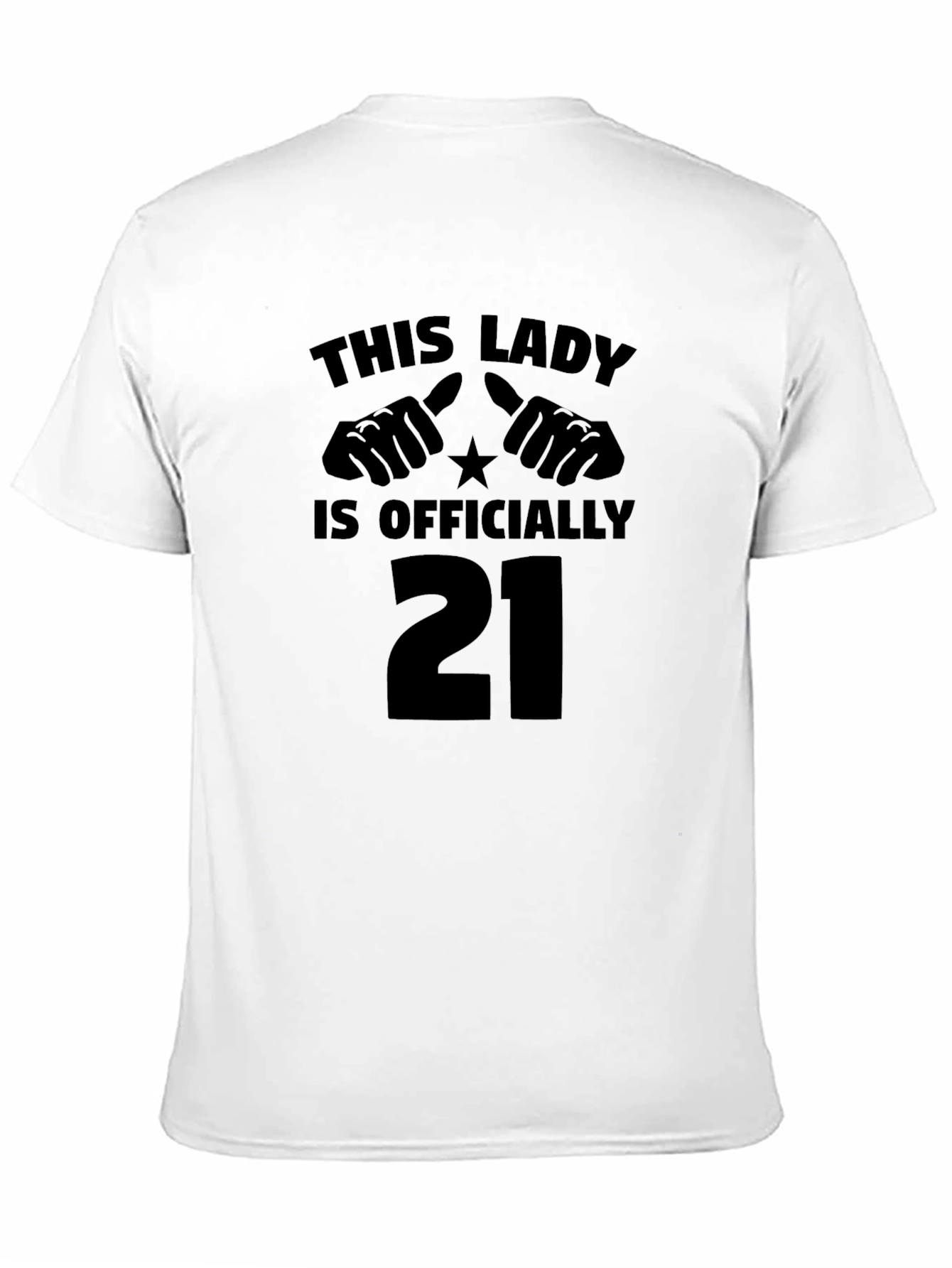 This Lady is Officially 21 Black Graphic Tee