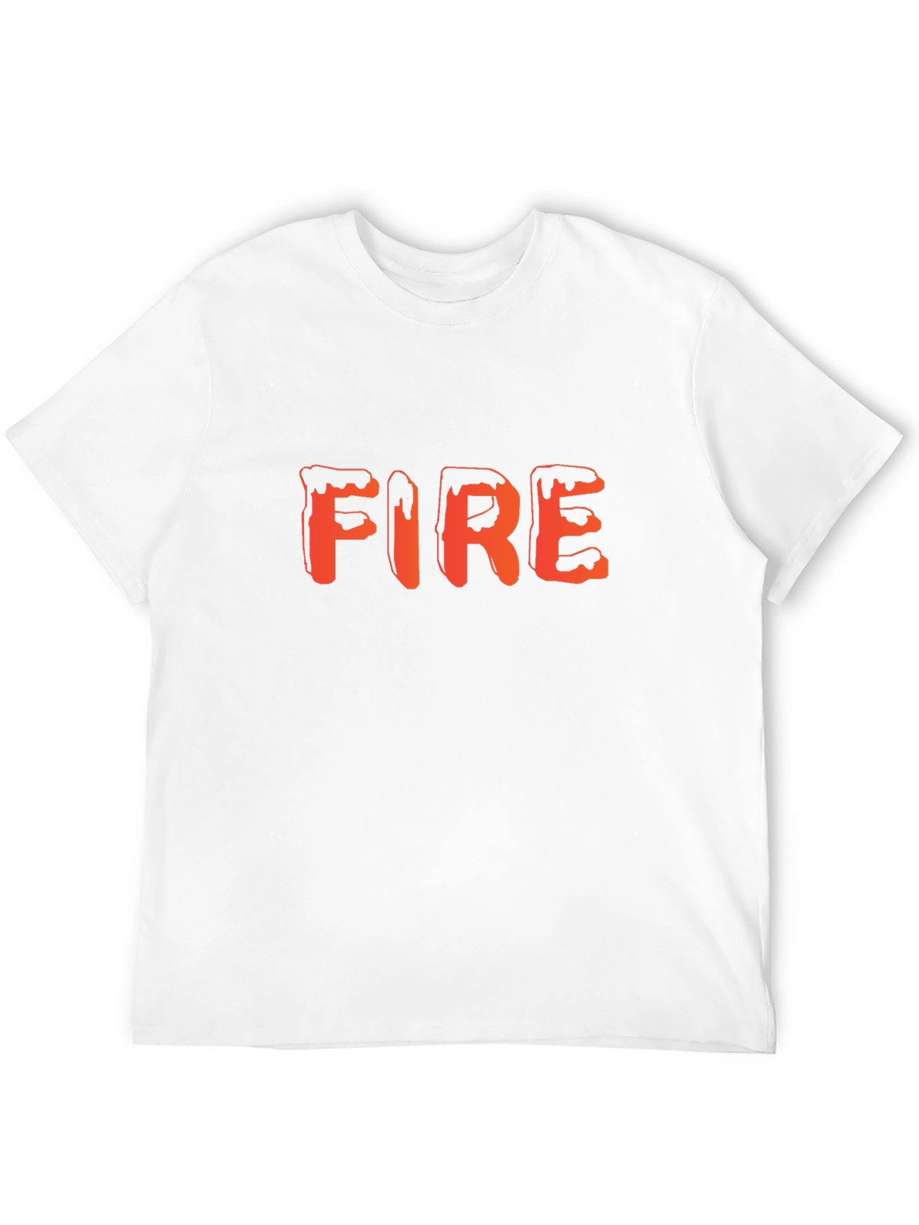 Fire Graphic Tee - Trendy Black T-Shirt