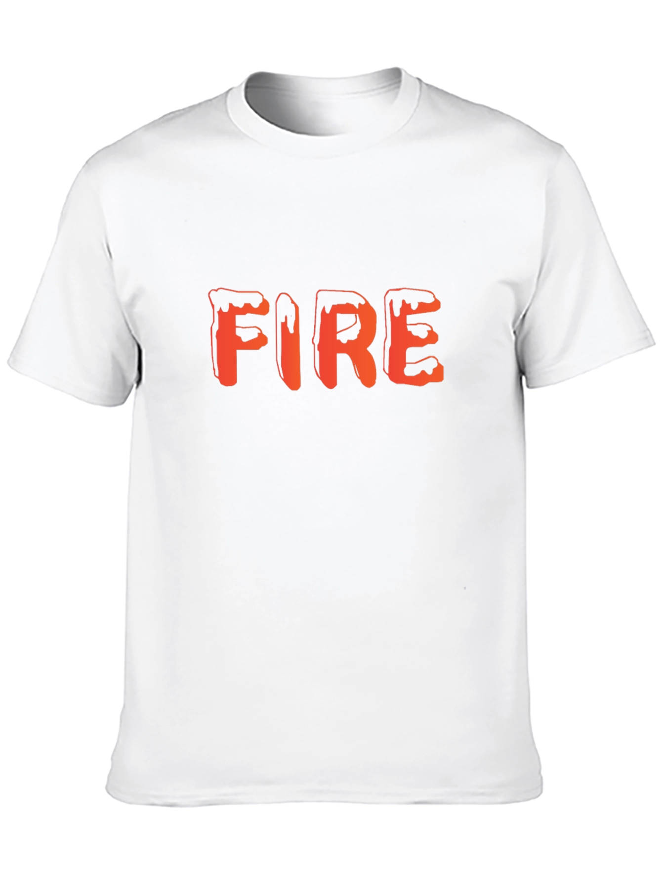 Fire Graphic Tee - Trendy Black T-Shirt