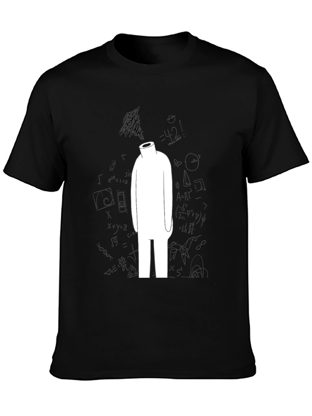 Abstract Math T-Shirt - Black