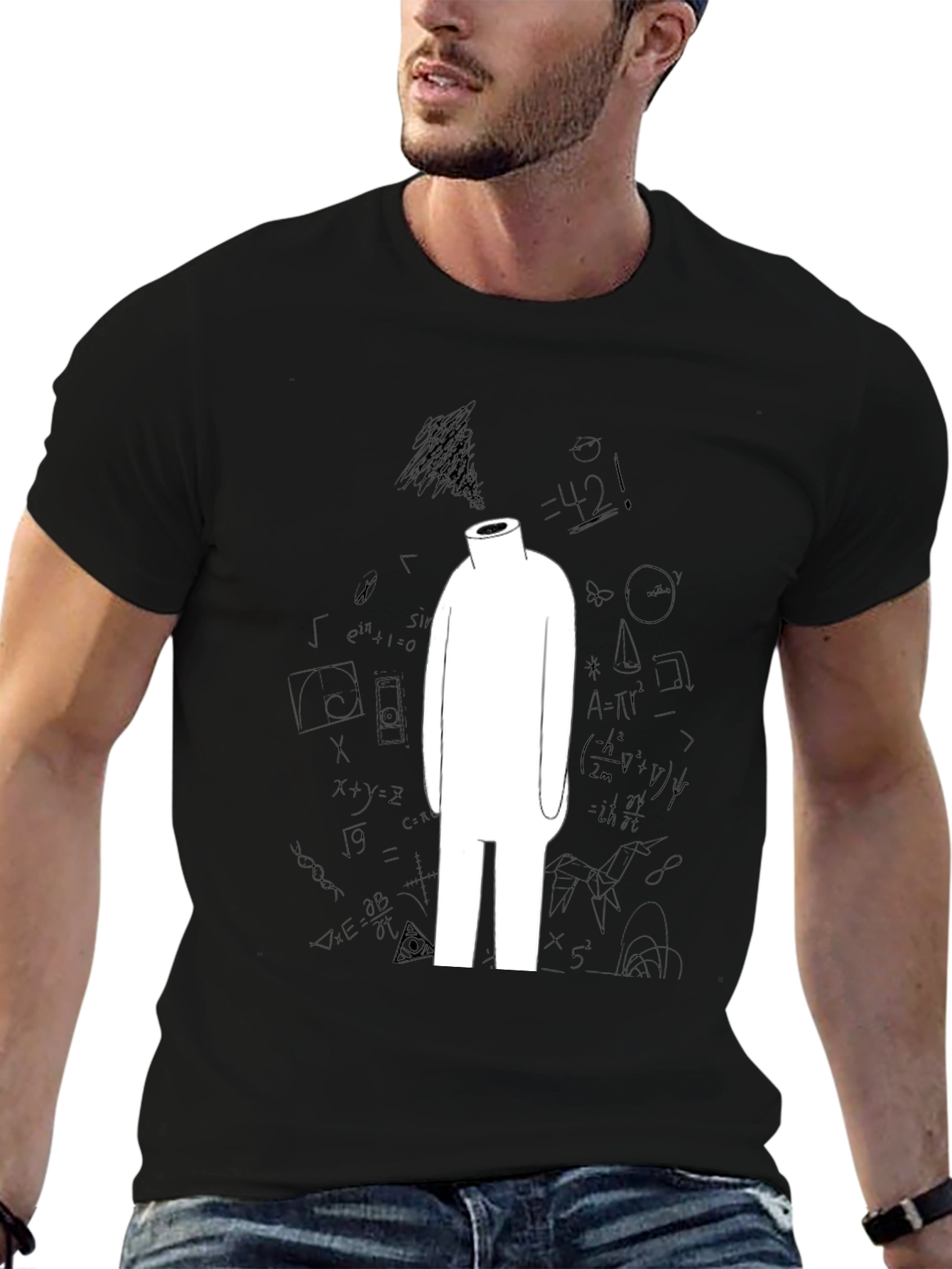 Abstract Math T-Shirt - Black