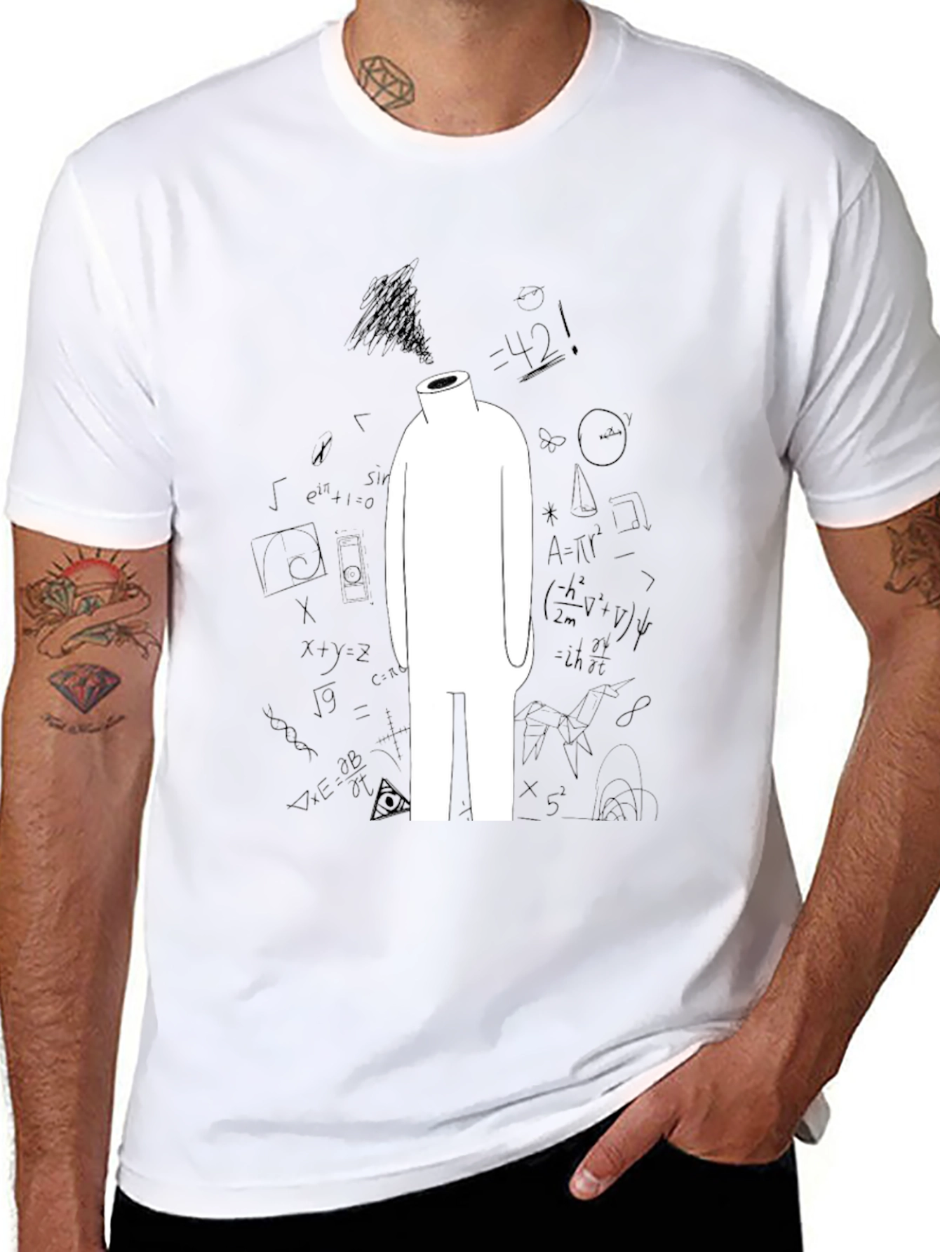Abstract Math T-Shirt - Black