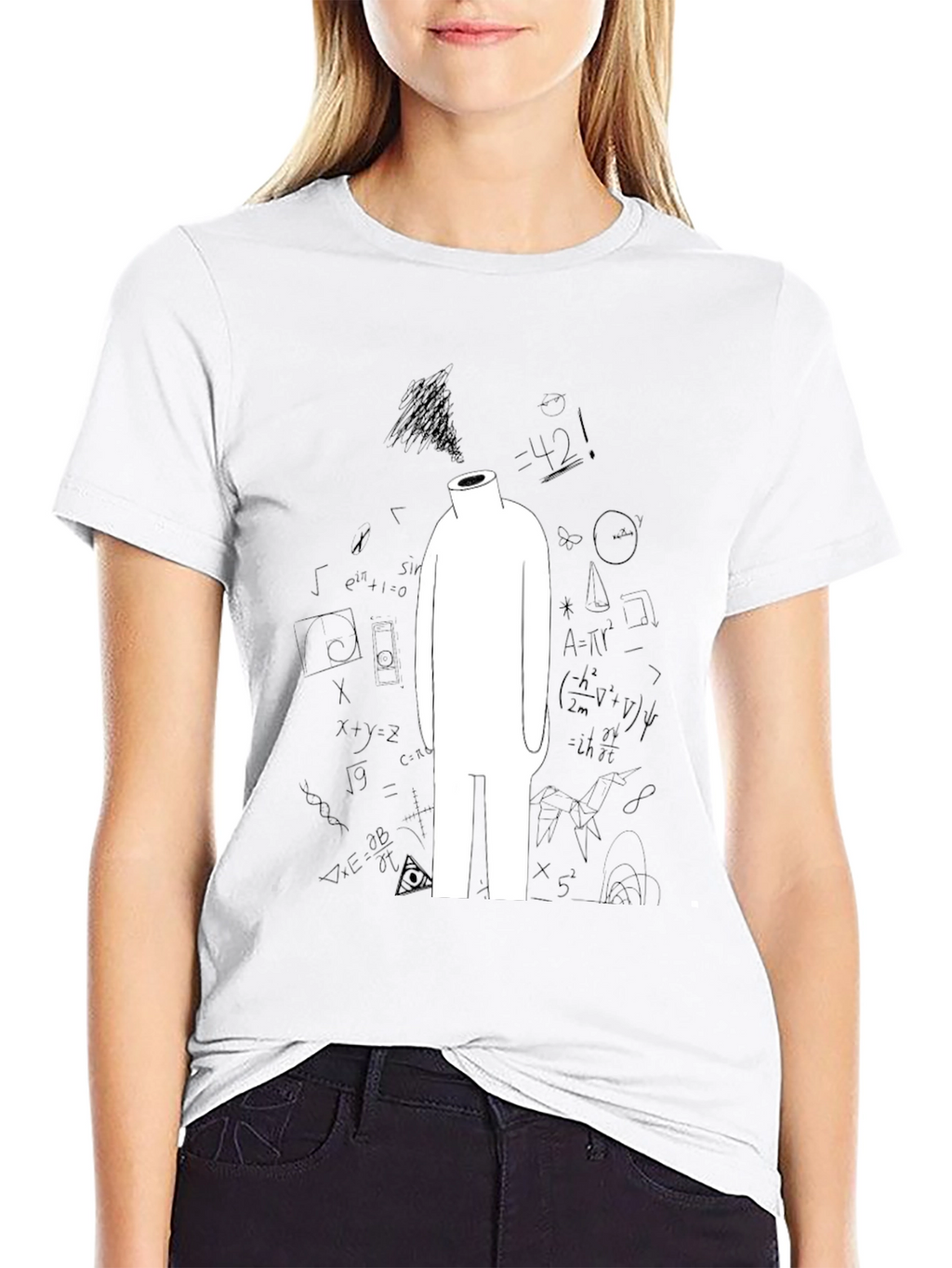 Abstract Math T-Shirt - Black