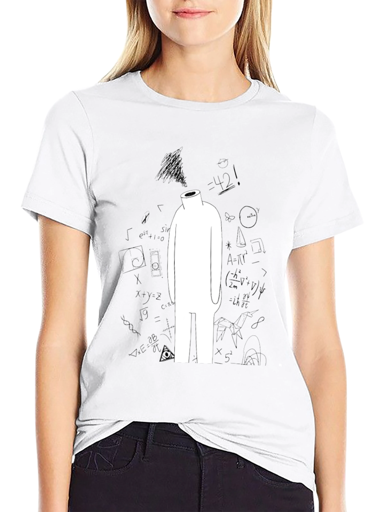 Abstract Math T-Shirt - Black