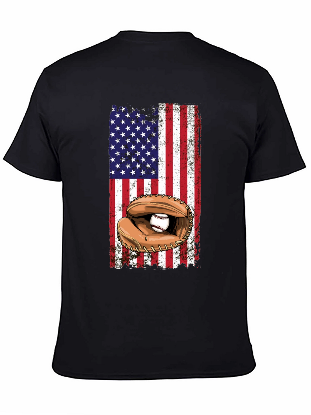 American Flag Baseball T-Shirt