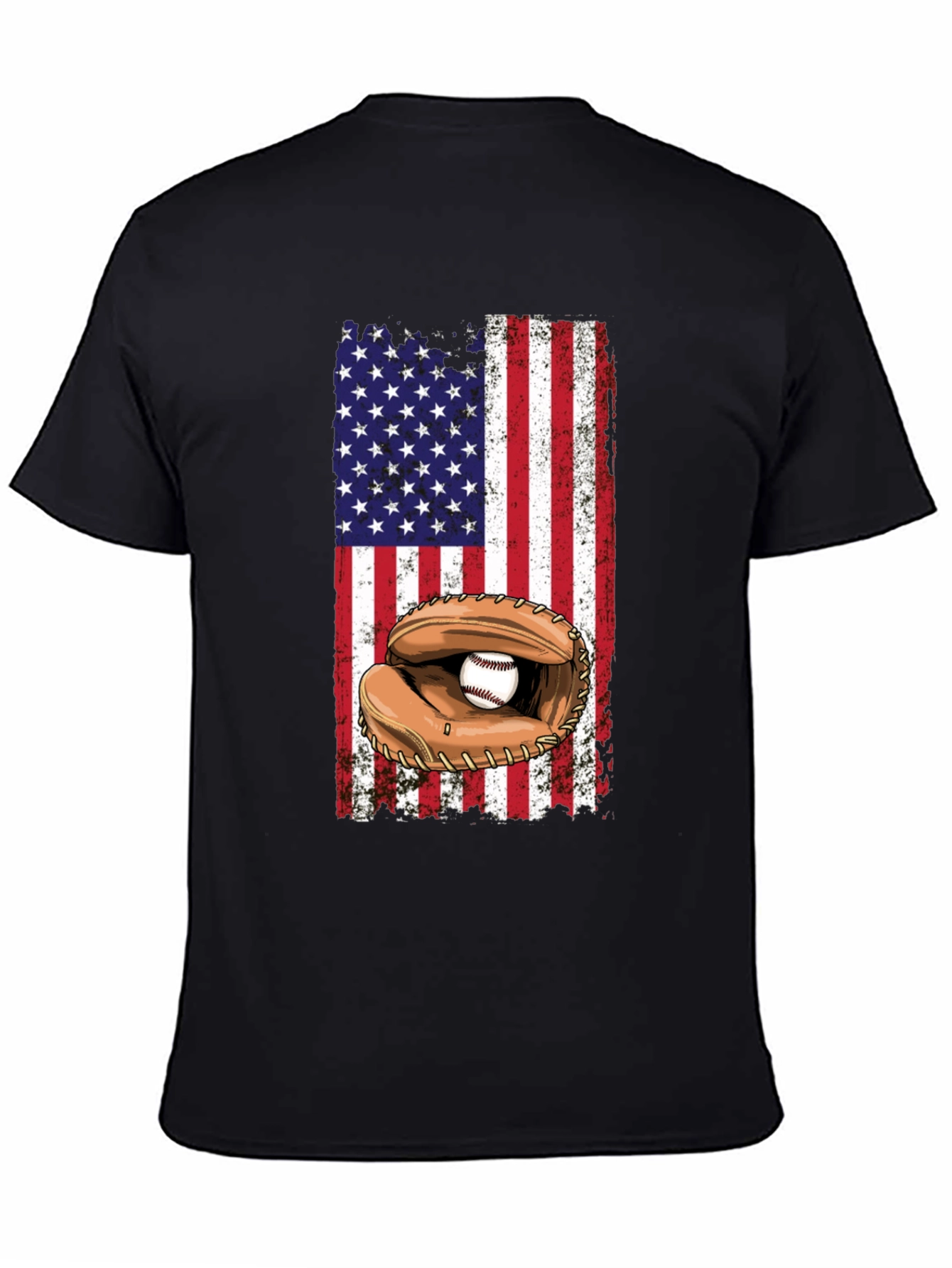 American Flag Baseball T-Shirt