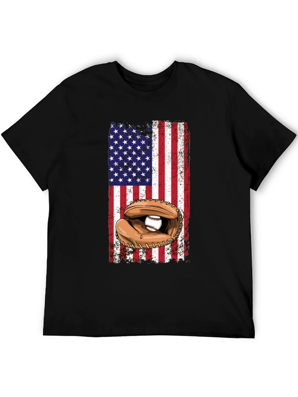 American Flag Baseball T-Shirt