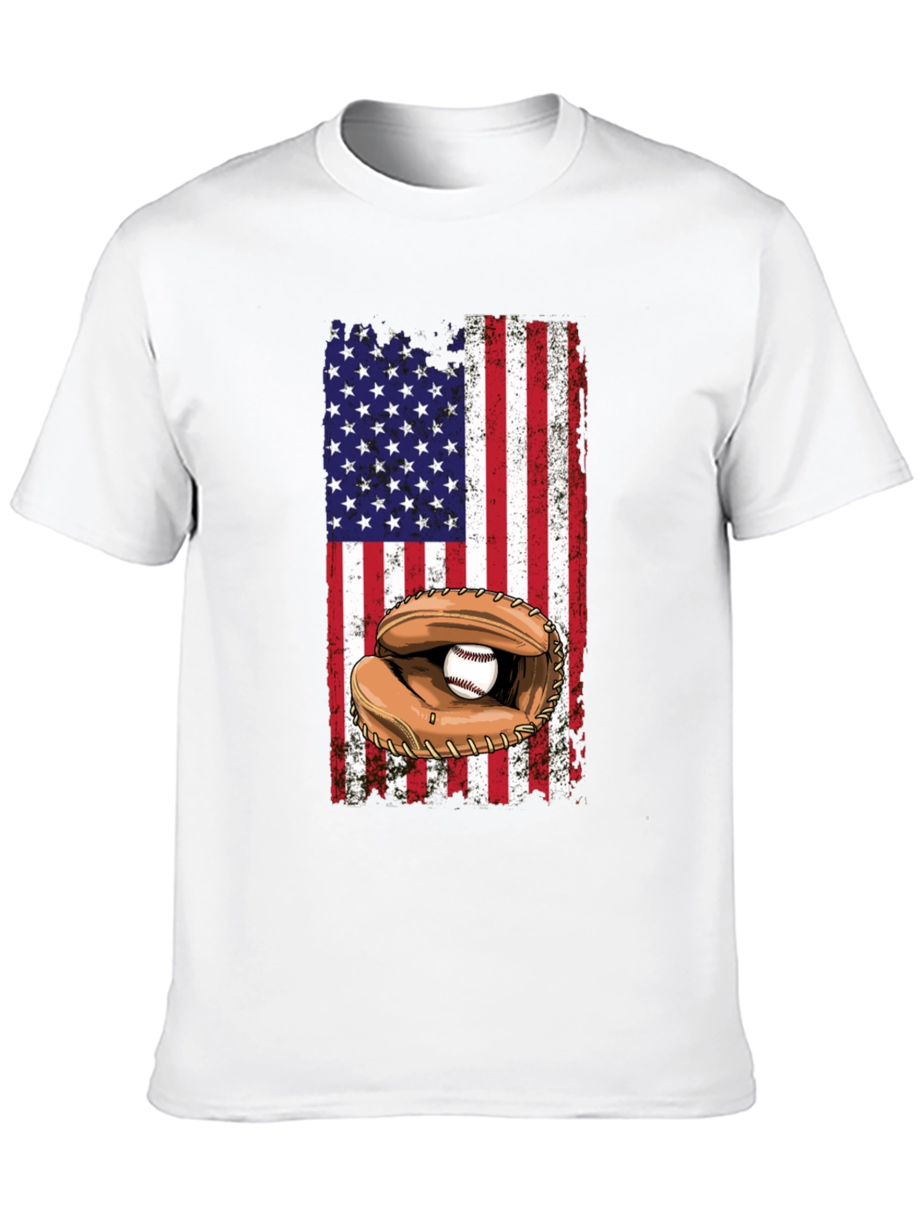 American Flag Baseball T-Shirt
