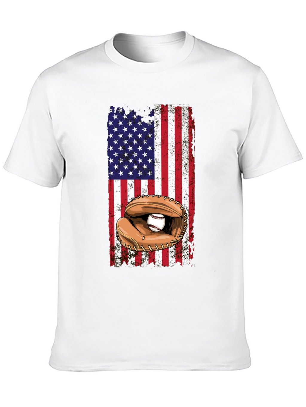 American Flag Baseball T-Shirt