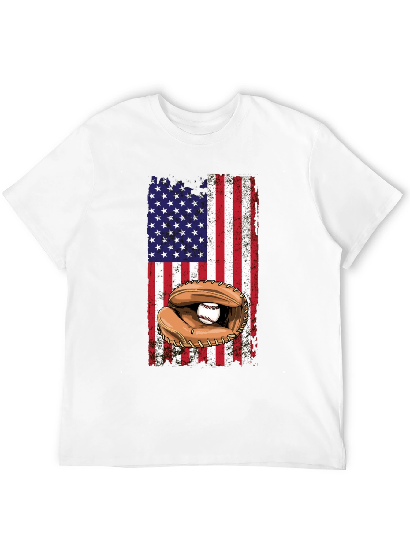 American Flag Baseball T-Shirt