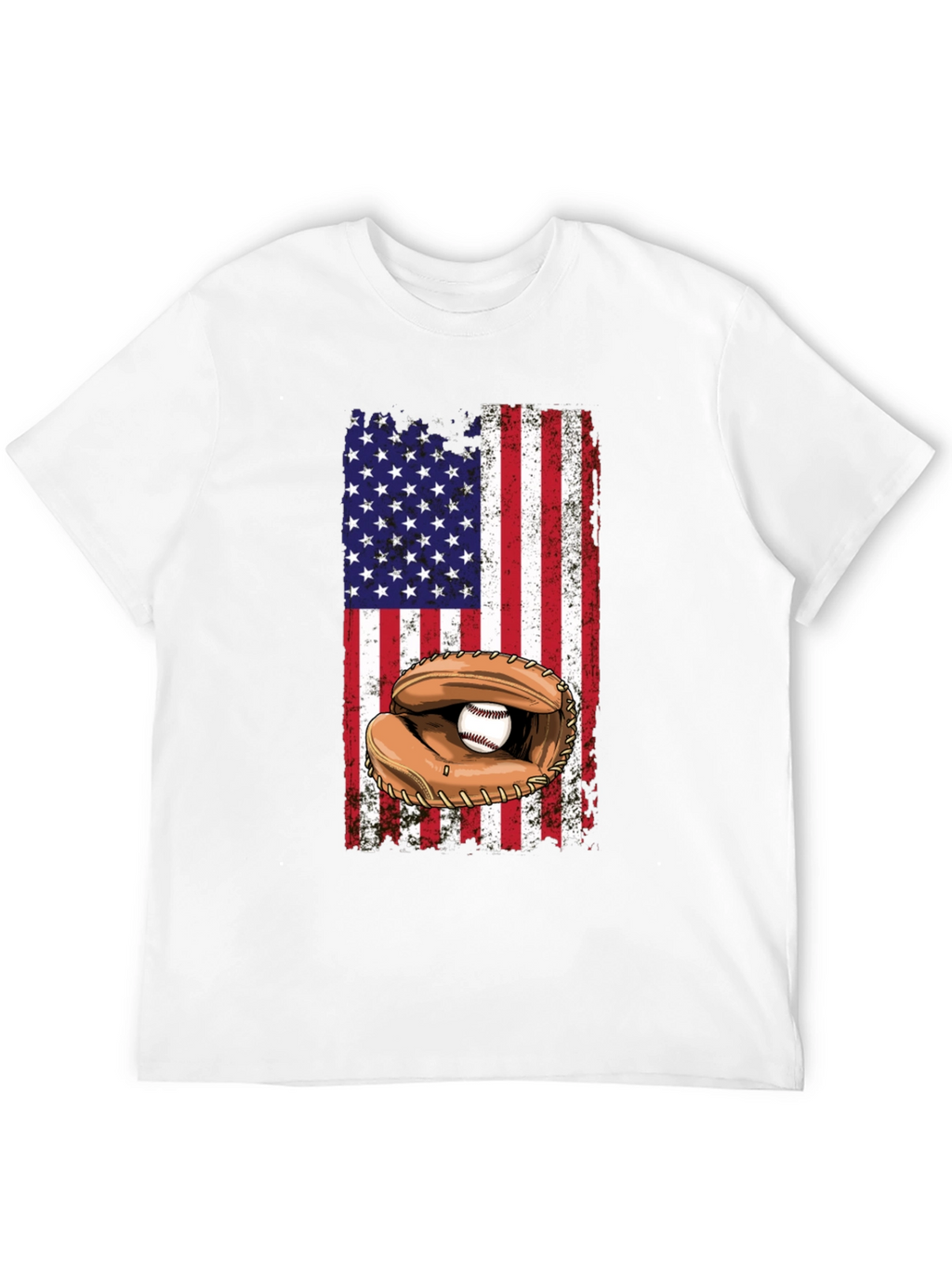 American Flag Baseball T-Shirt