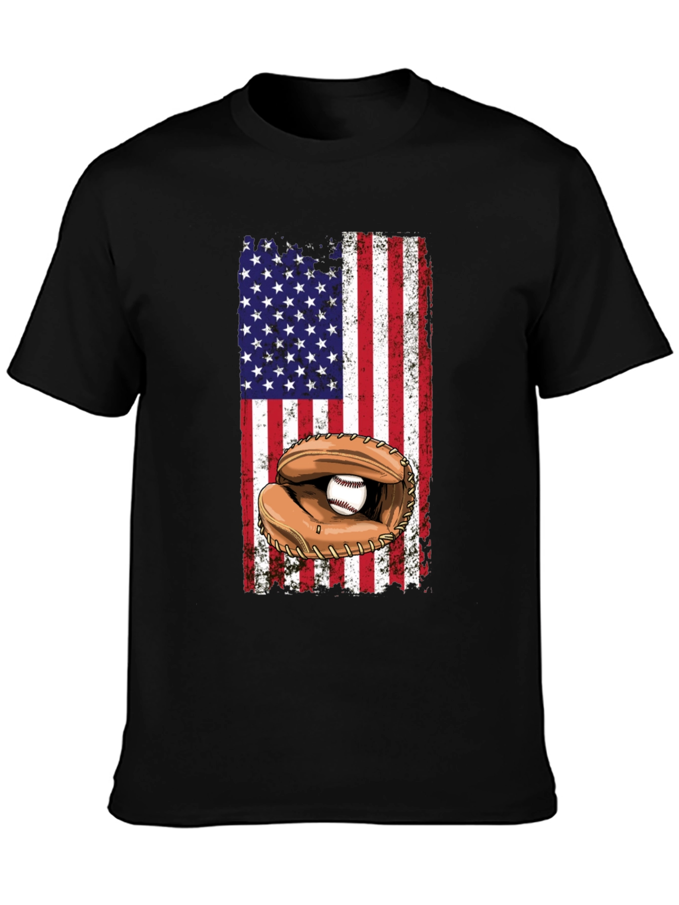 American Flag Baseball T-Shirt