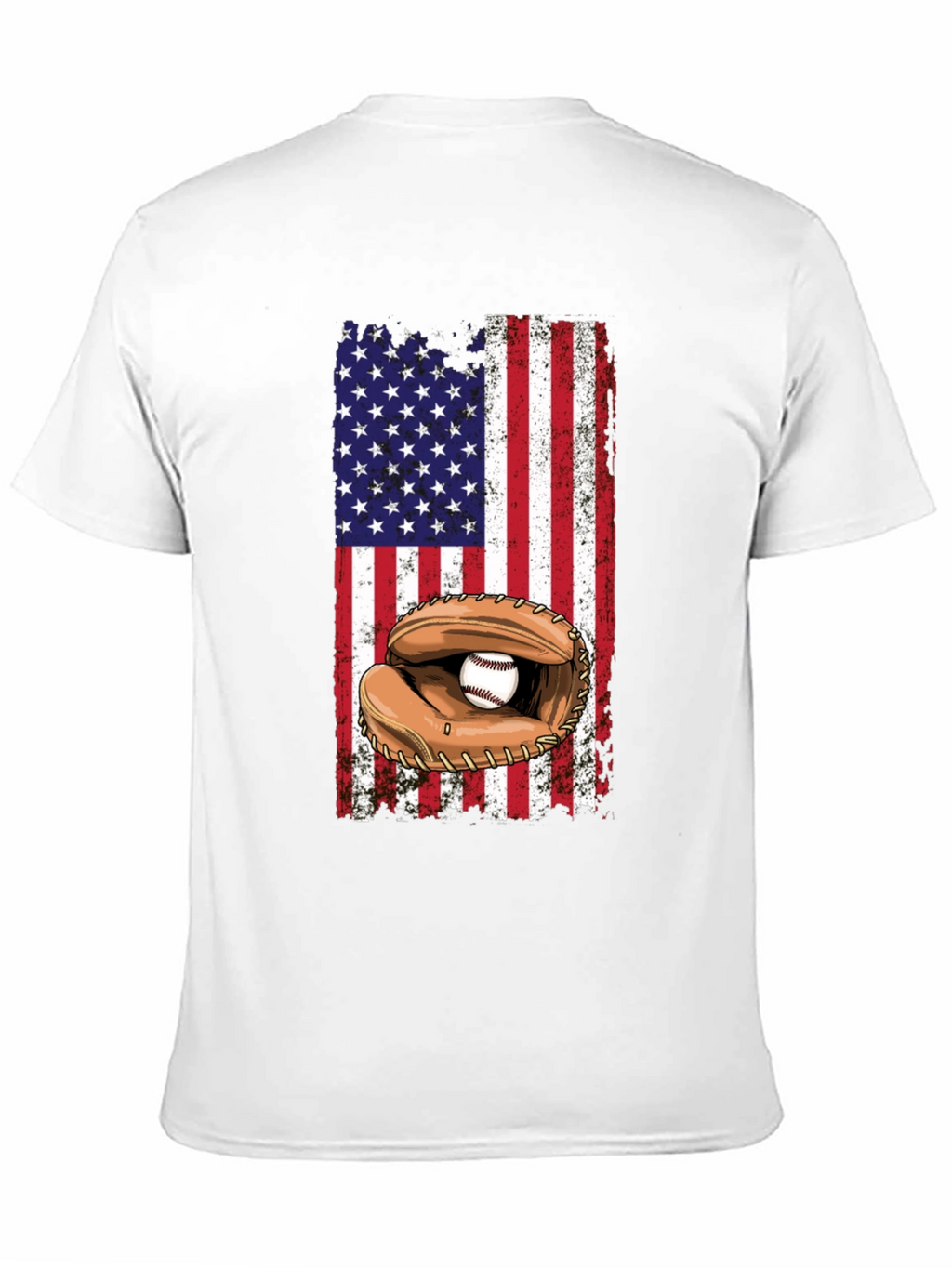 American Flag Baseball T-Shirt