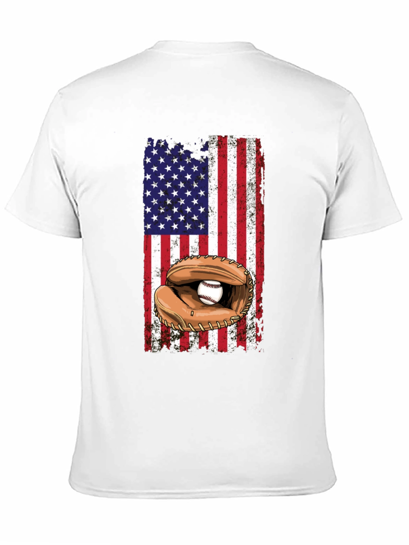 American Flag Baseball T-Shirt