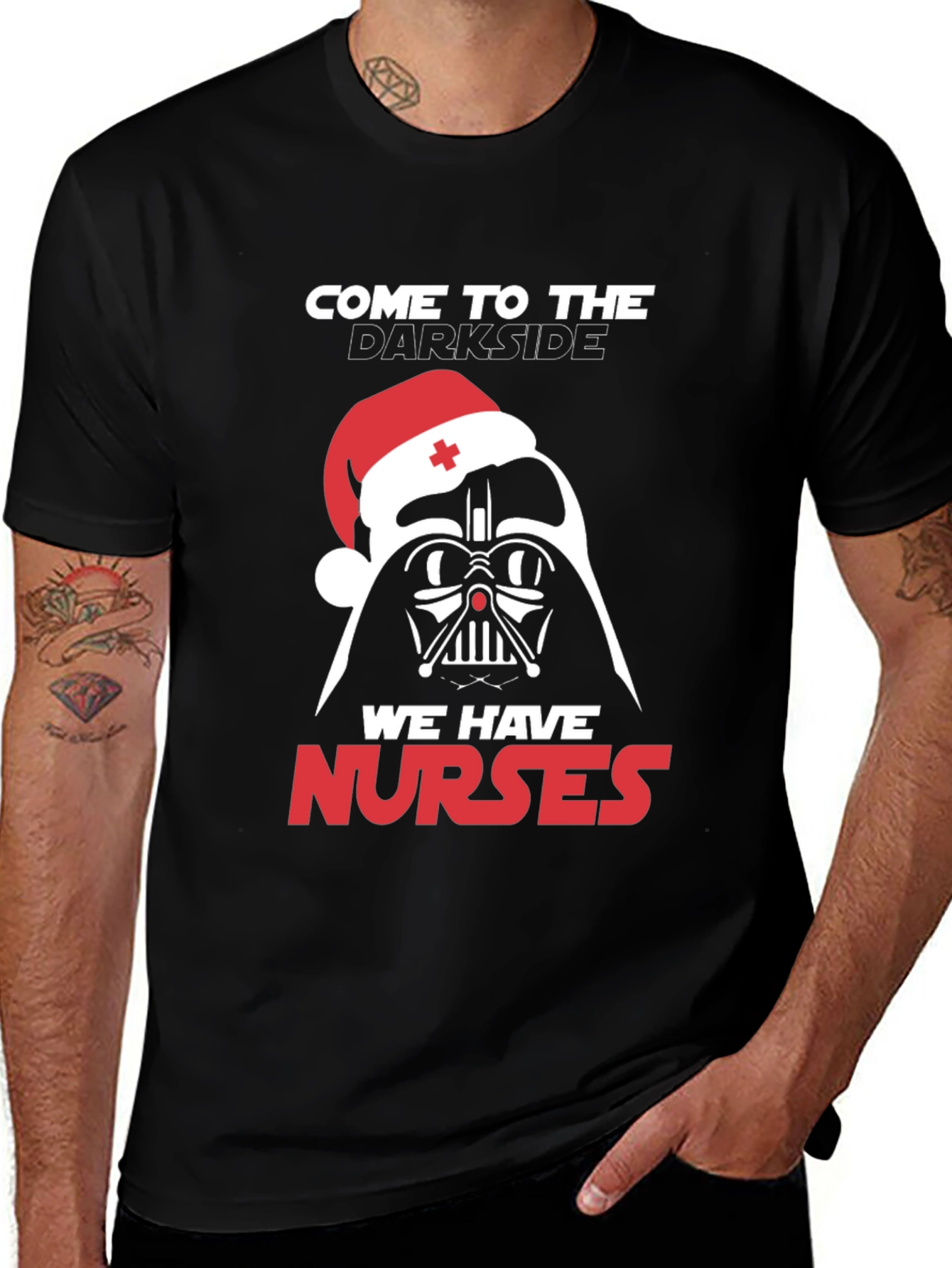 Darth Vader Nurse Christmas T-Shirt - Come to the Darkside!